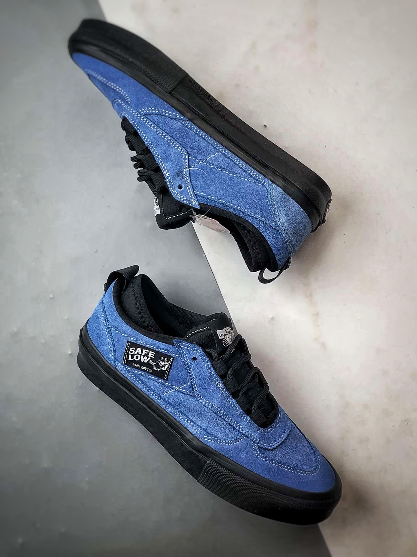 Vans Safe BRADY 蓝黑 官方新款 轻便舒适百搭滑板鞋 VN000E23CQ0