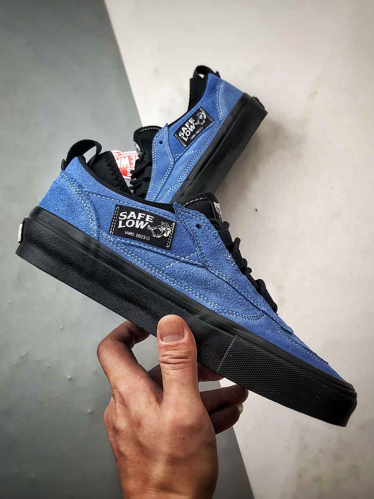 Vans Safe BRADY 蓝黑 官方新款 轻便舒适百搭滑板鞋 VN000E23CQ0