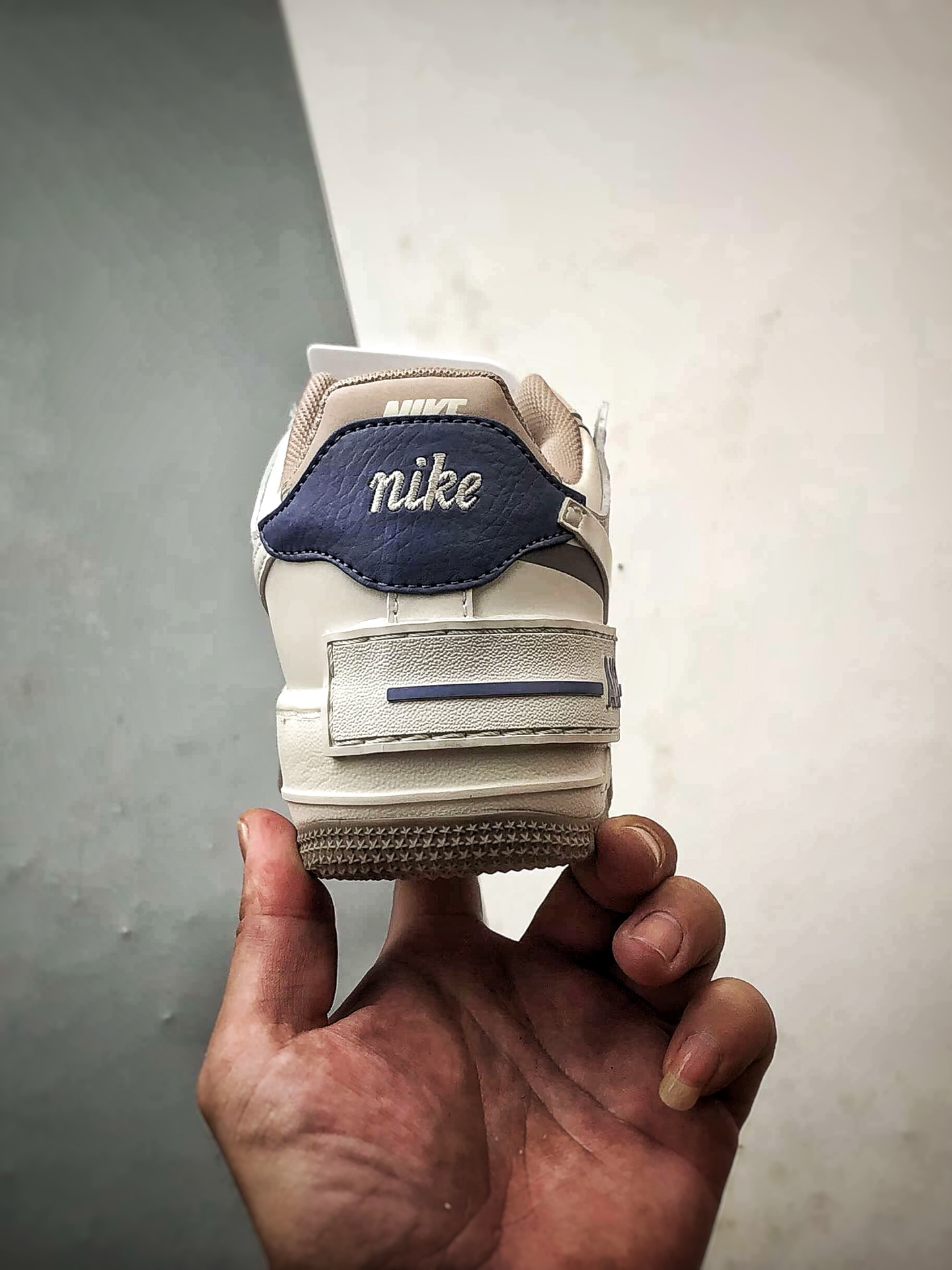 Air Force 1 Shadow 米棕蓝 轻量增高低帮百搭板鞋马卡龙 IO7594-101