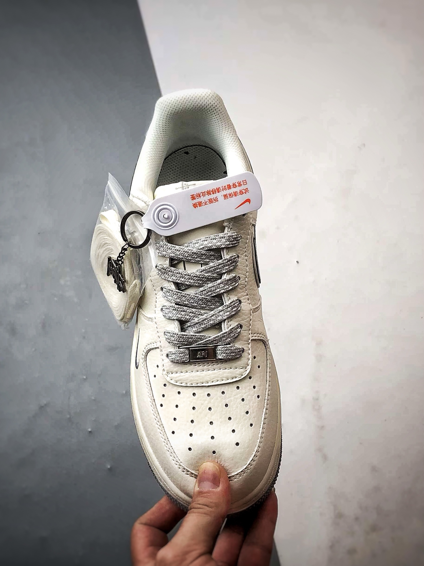 Stussy x Air Force 1 Low 米白灰三小钩 CS5288-040