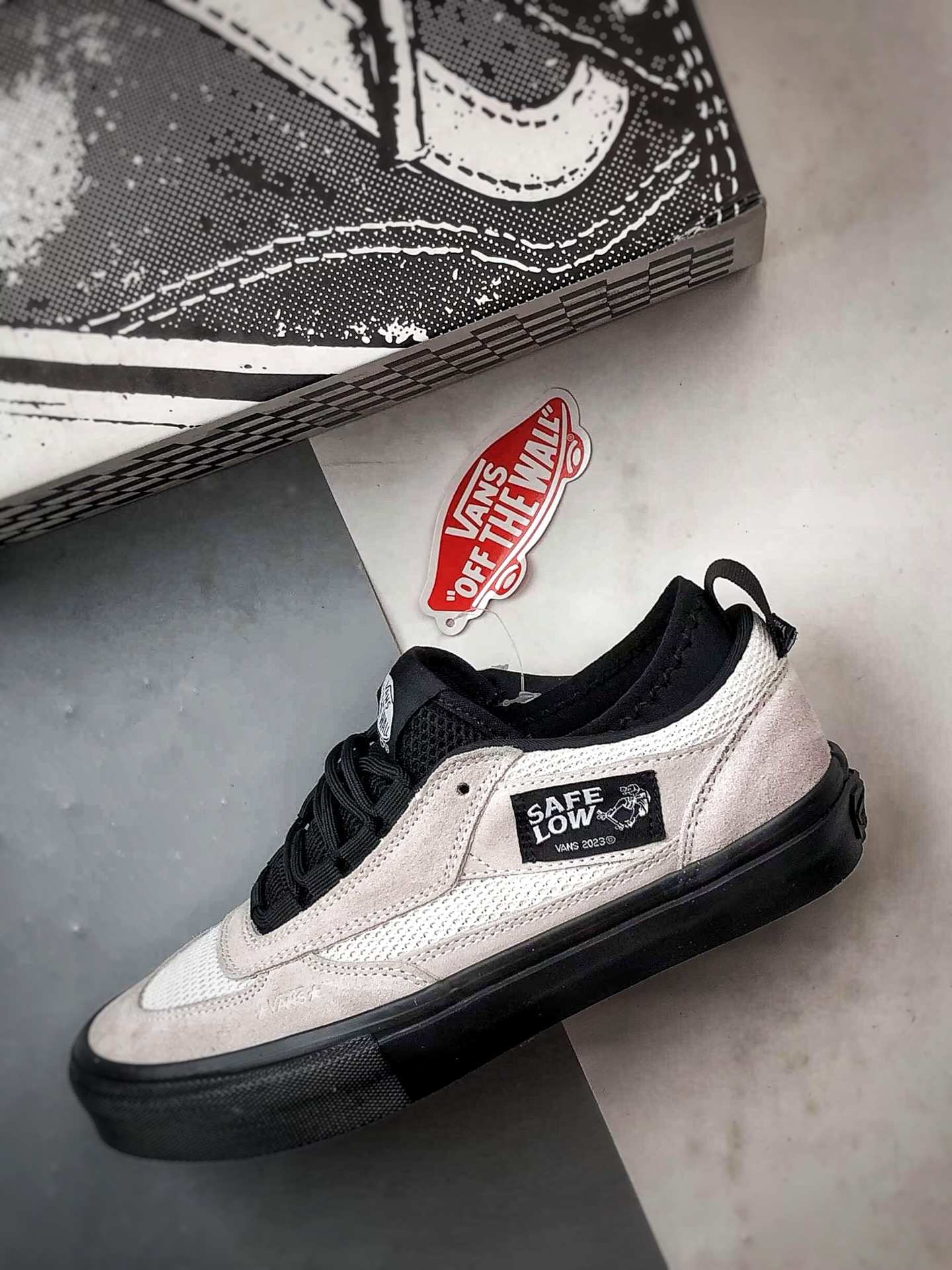 Atiba Jefferson x Vans Skate Safe 灰白黑 舒适百搭轻便滑板鞋 VN000EEHBWI