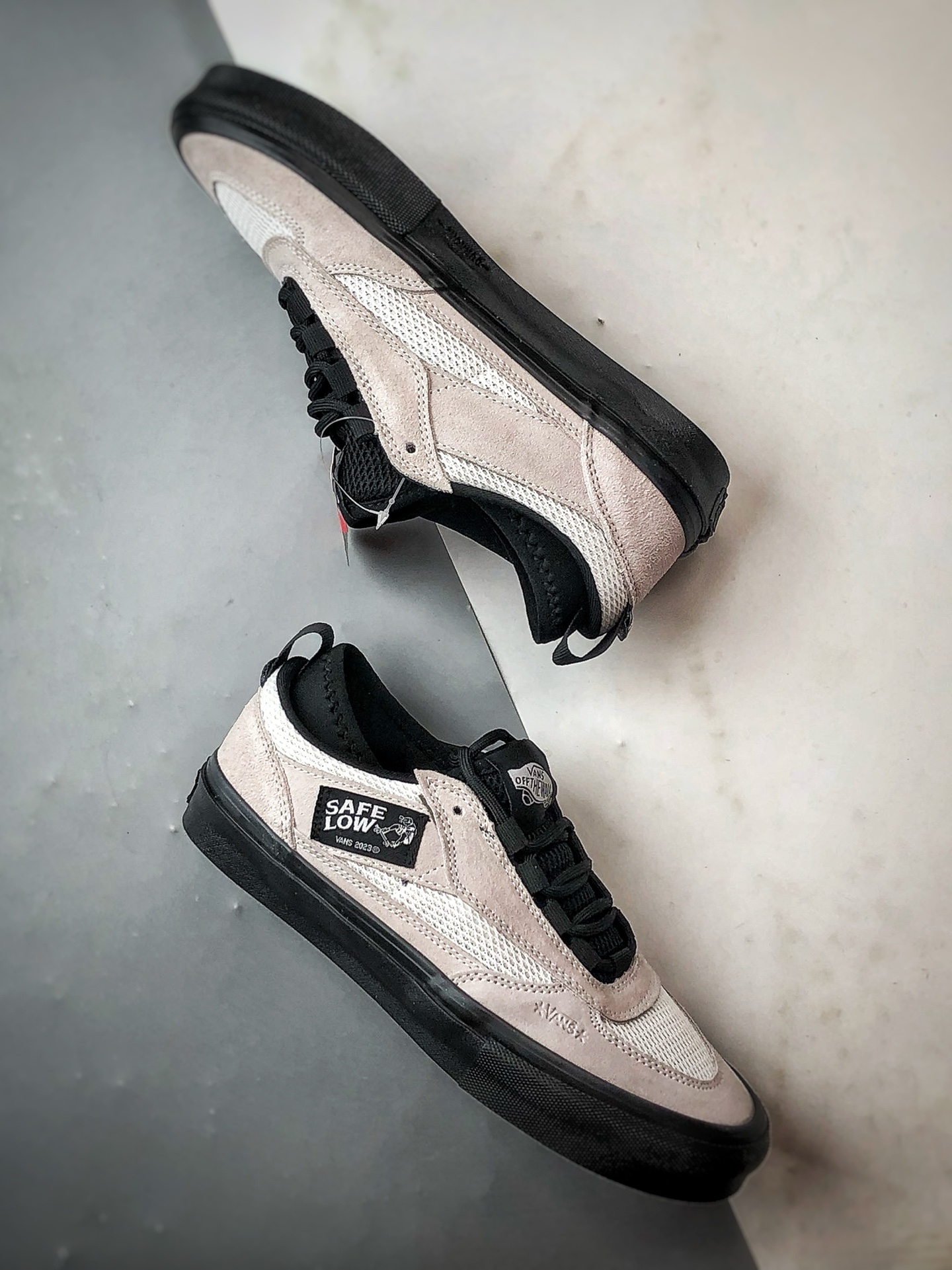 Atiba Jefferson x Vans Skate Safe 灰白黑 舒适百搭轻便滑板鞋 VN000EEHBWI