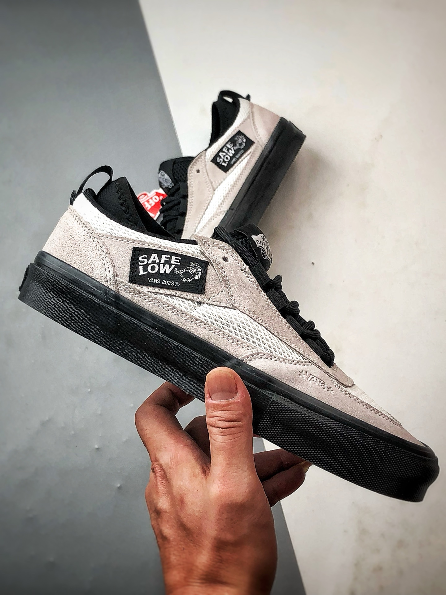 Atiba Jefferson x Vans Skate Safe 灰白黑 舒适百搭轻便滑板鞋 VN000EEHBWI