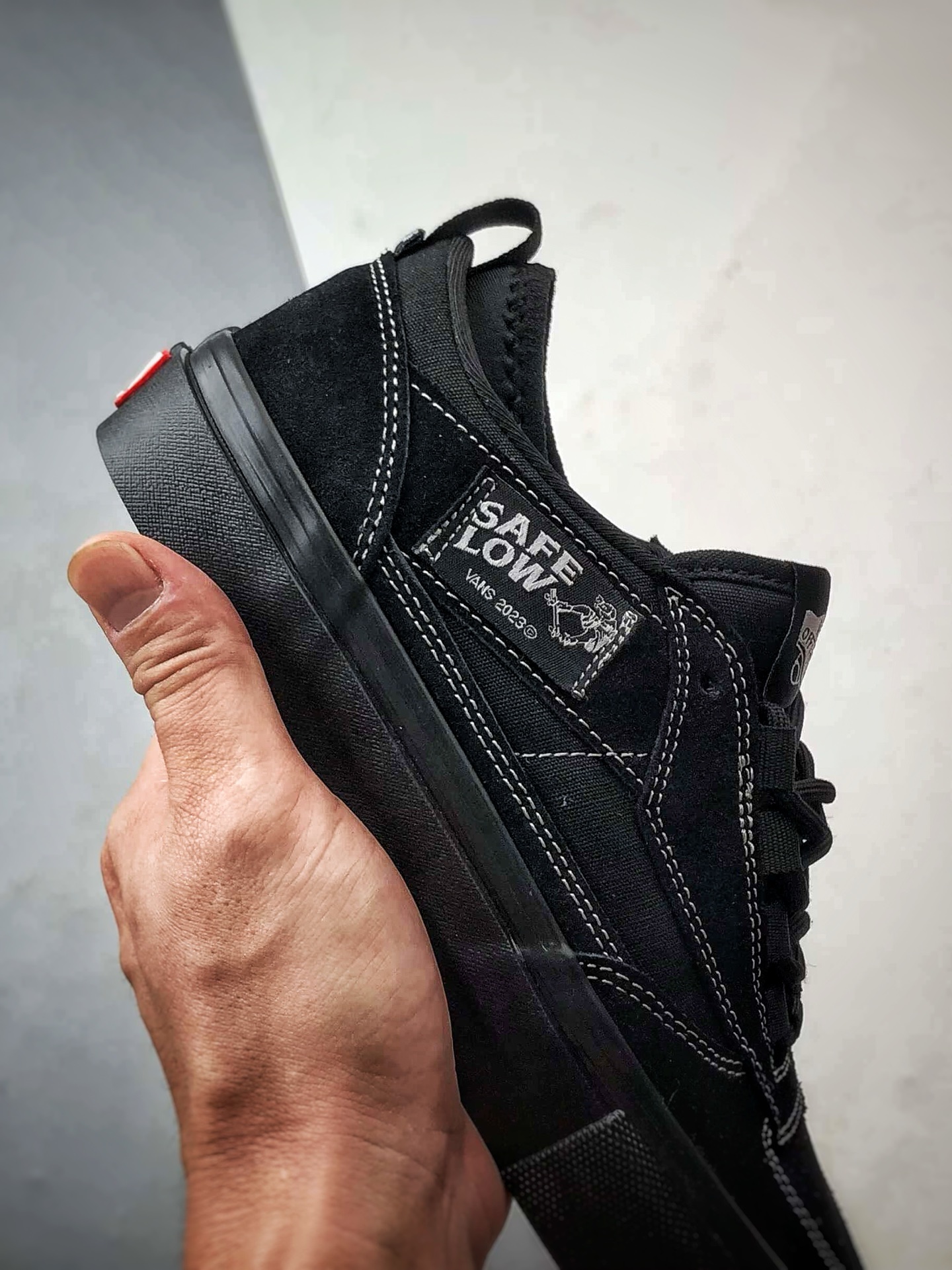 Vans Skate Safe Low 黑武士 官方新款 舒适百搭轻便滑板鞋 VN000EEHBKA