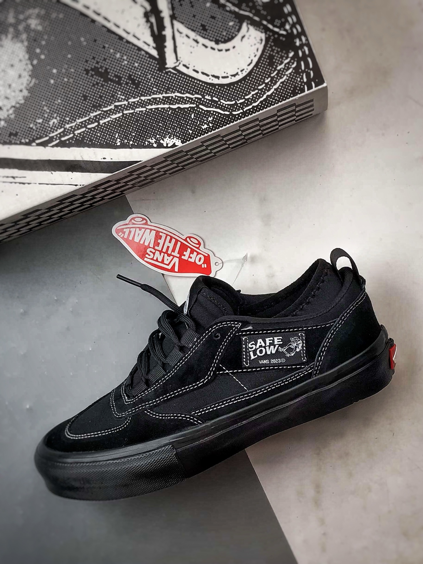 Vans Skate Safe Low 黑武士 官方新款 舒适百搭轻便滑板鞋 VN000EEHBKA