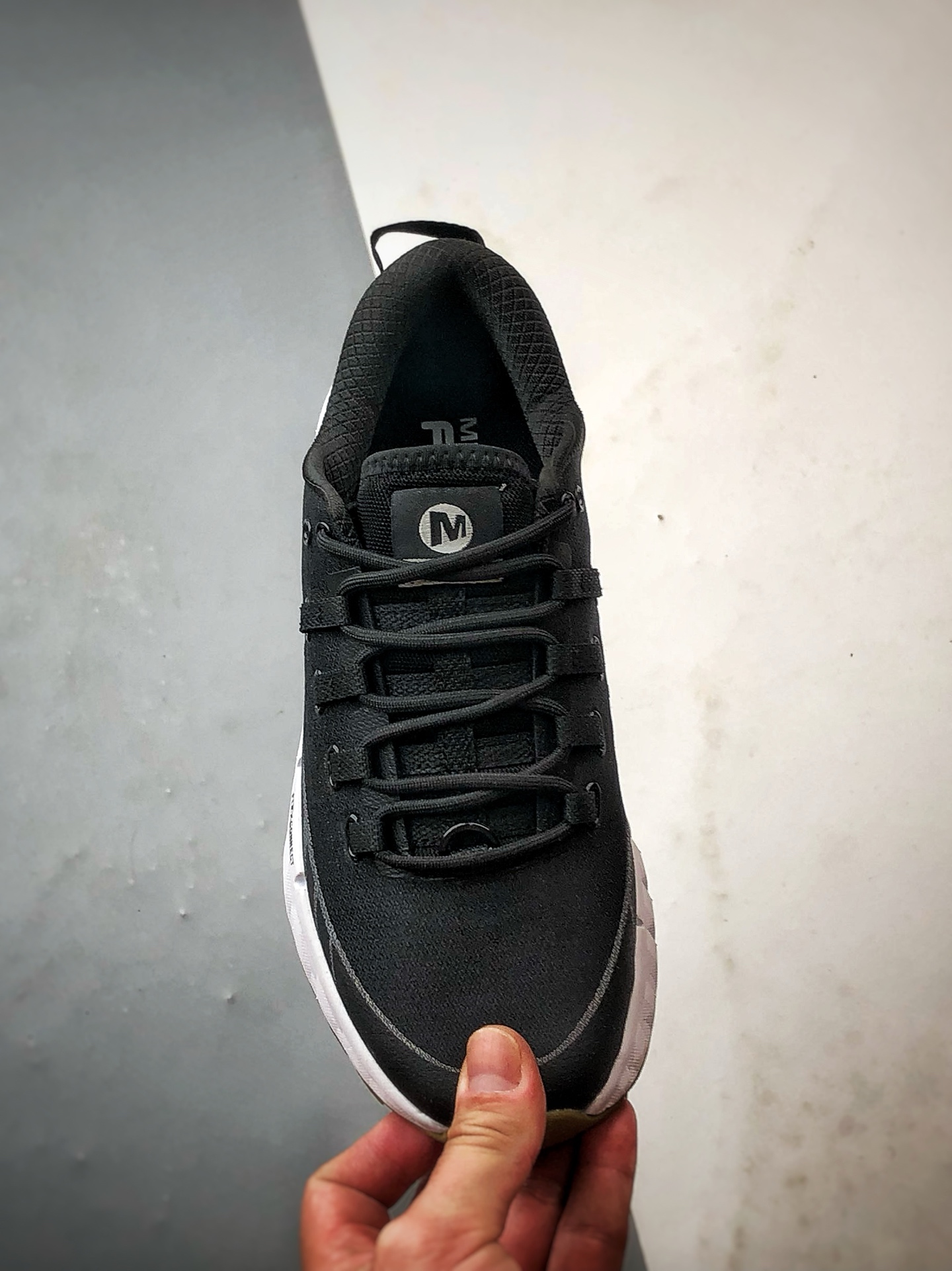 Merrell迈乐 Agility Peak 4 黑白 简约舒适蜂鸟户外织物透气越野跑步鞋