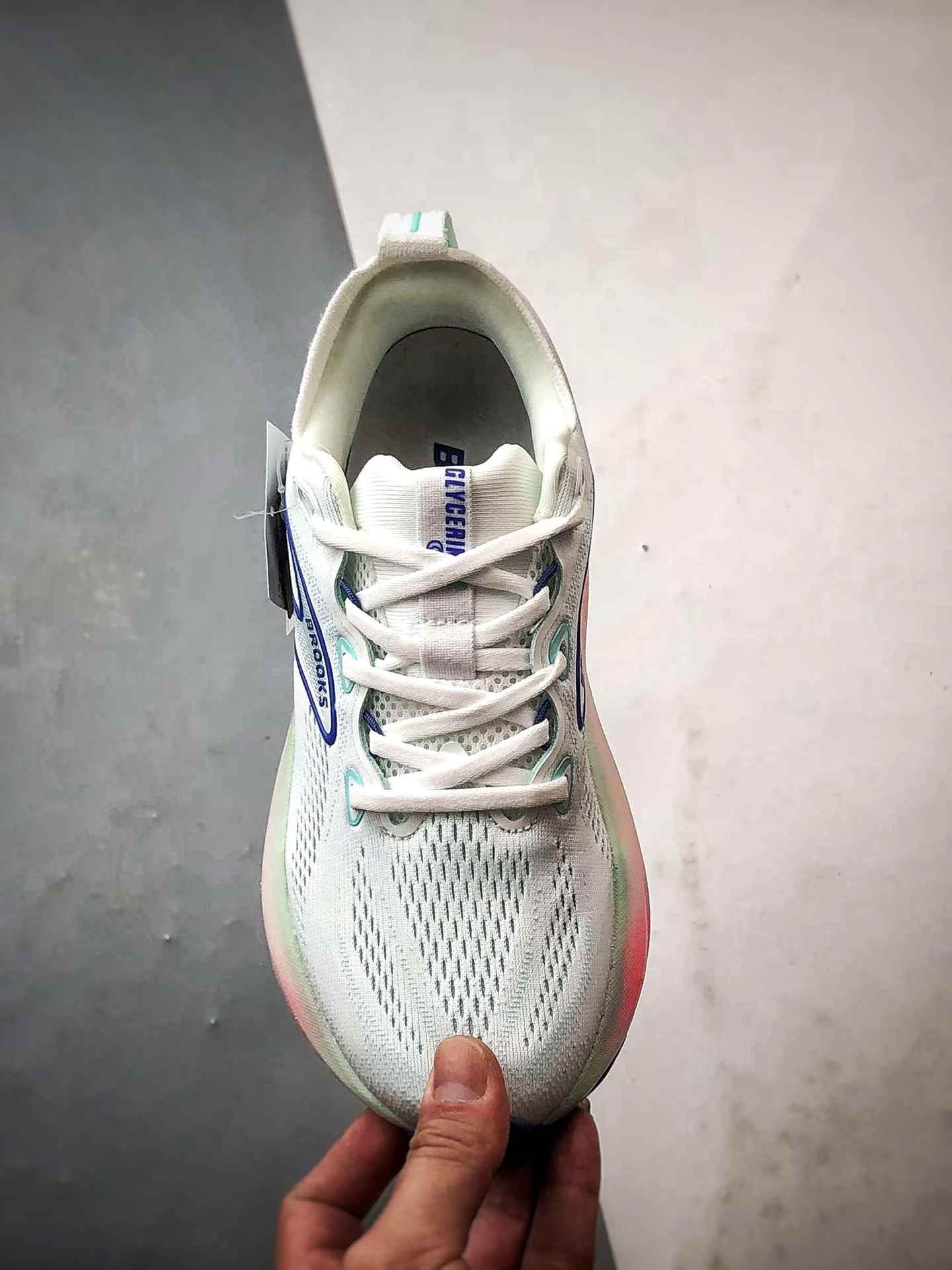 Brooks/布鲁克斯 Glycerin 22 白粉蓝 甘油22代低帮缓震运动慢跑鞋