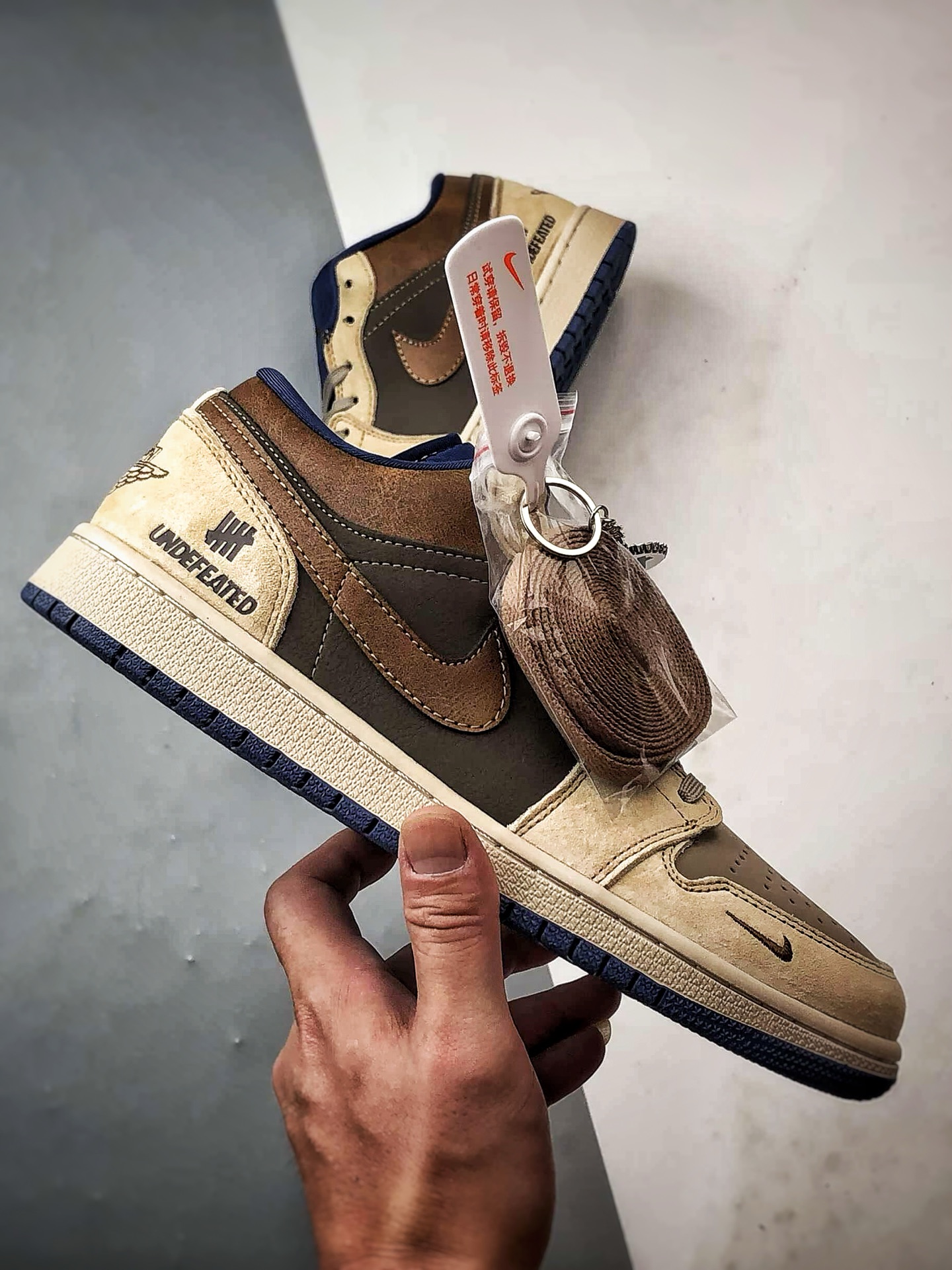 Air Jordan 1 Low ”高端定制” 五道杠猪八灰棕 QG1988-003