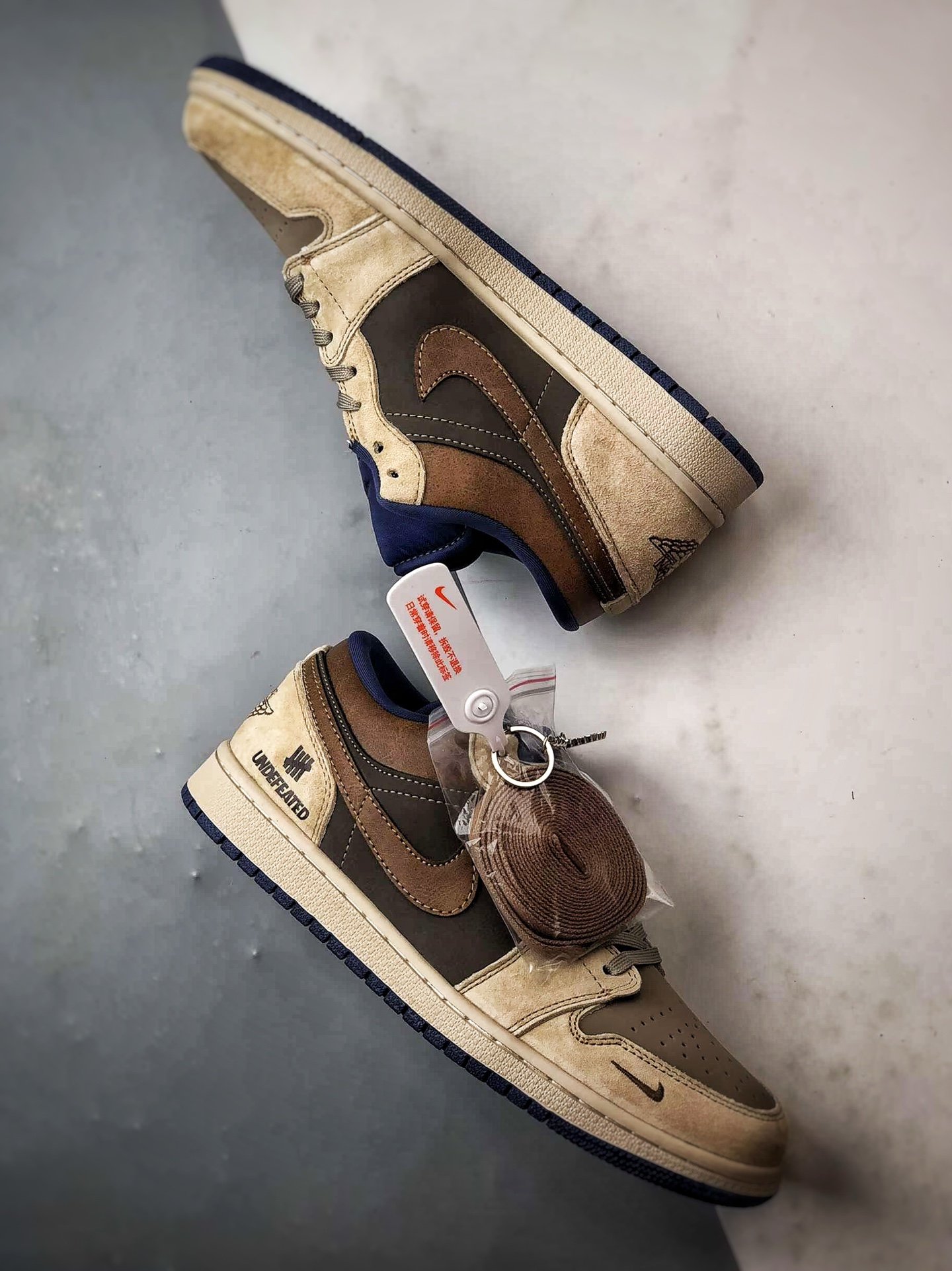 Air Jordan 1 Low ”高端定制” 五道杠猪八灰棕 QG1988-003