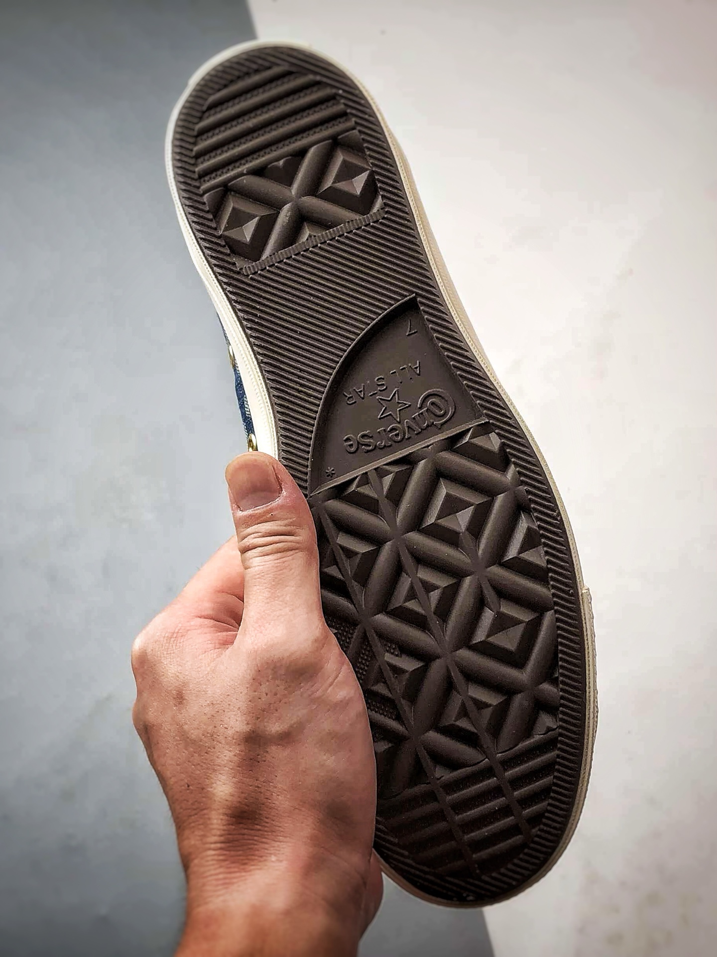 Converse X LV 驴牌 定制联名 丹宁蓝色牛仔高帮防滑耐磨休闲鞋