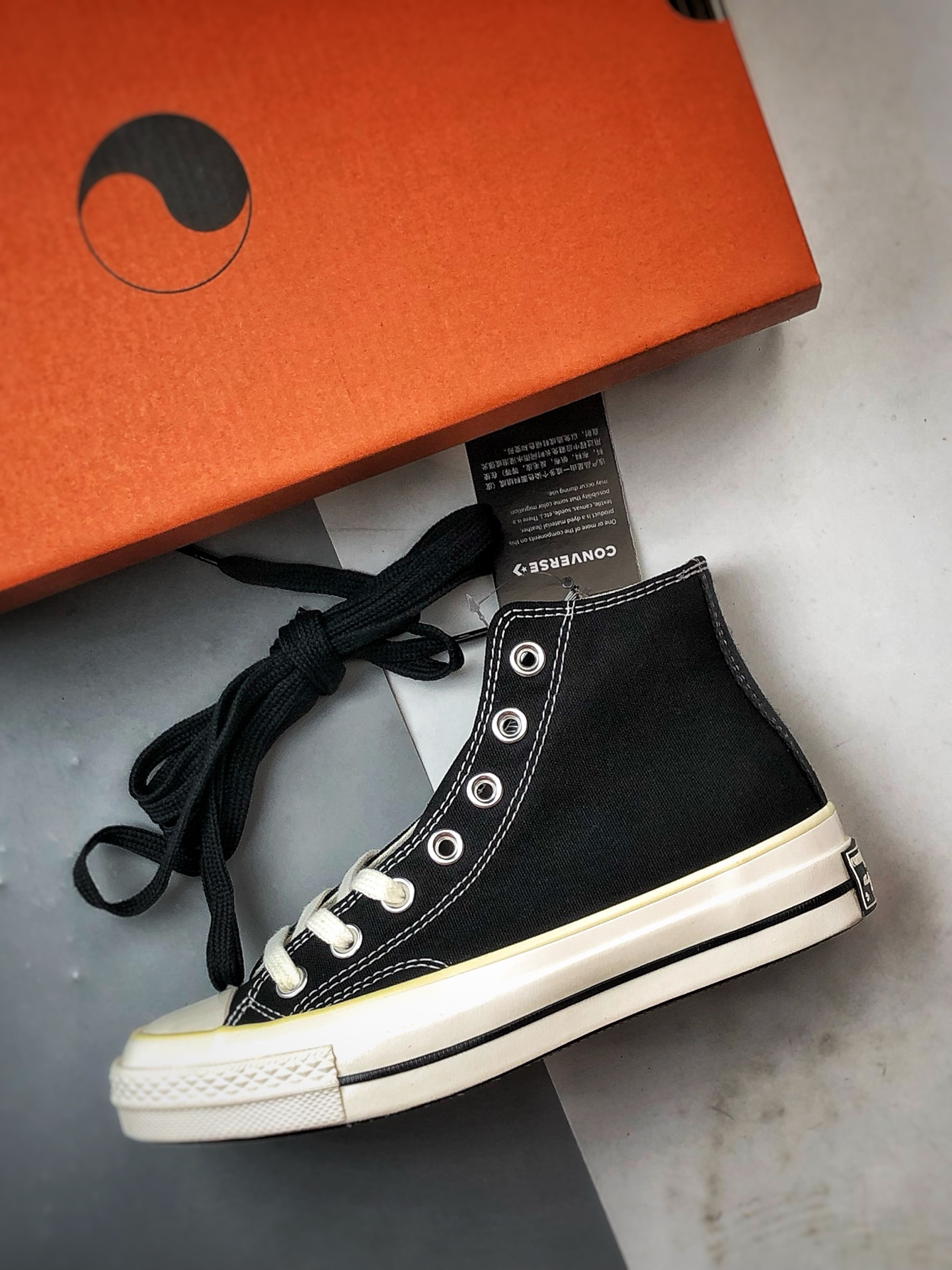 Converse x Our Legacy 黑色 太极阴阳联名高帮帆布鞋 A17694C