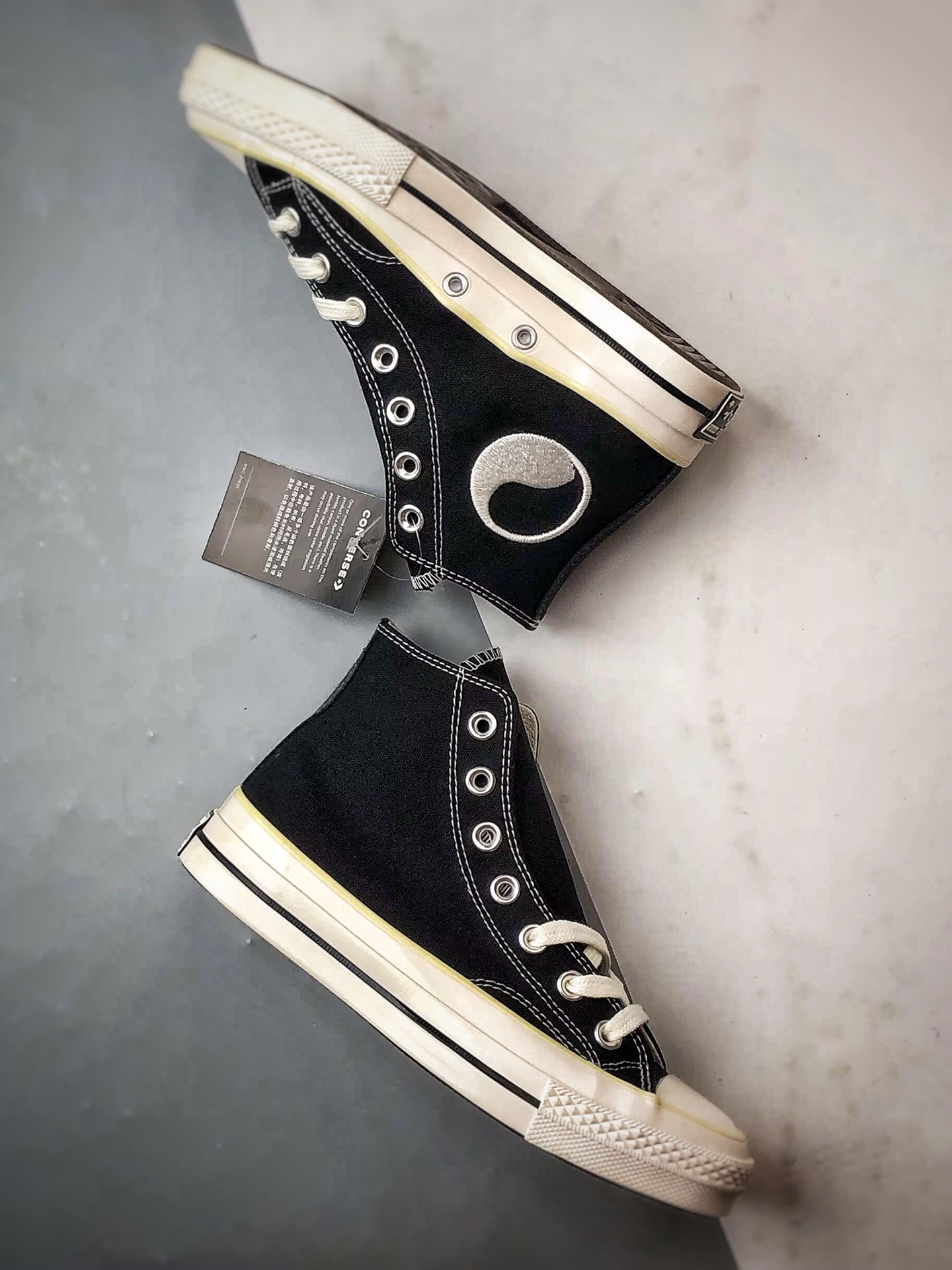 Converse x Our Legacy 黑色 太极阴阳联名高帮帆布鞋 A17694C