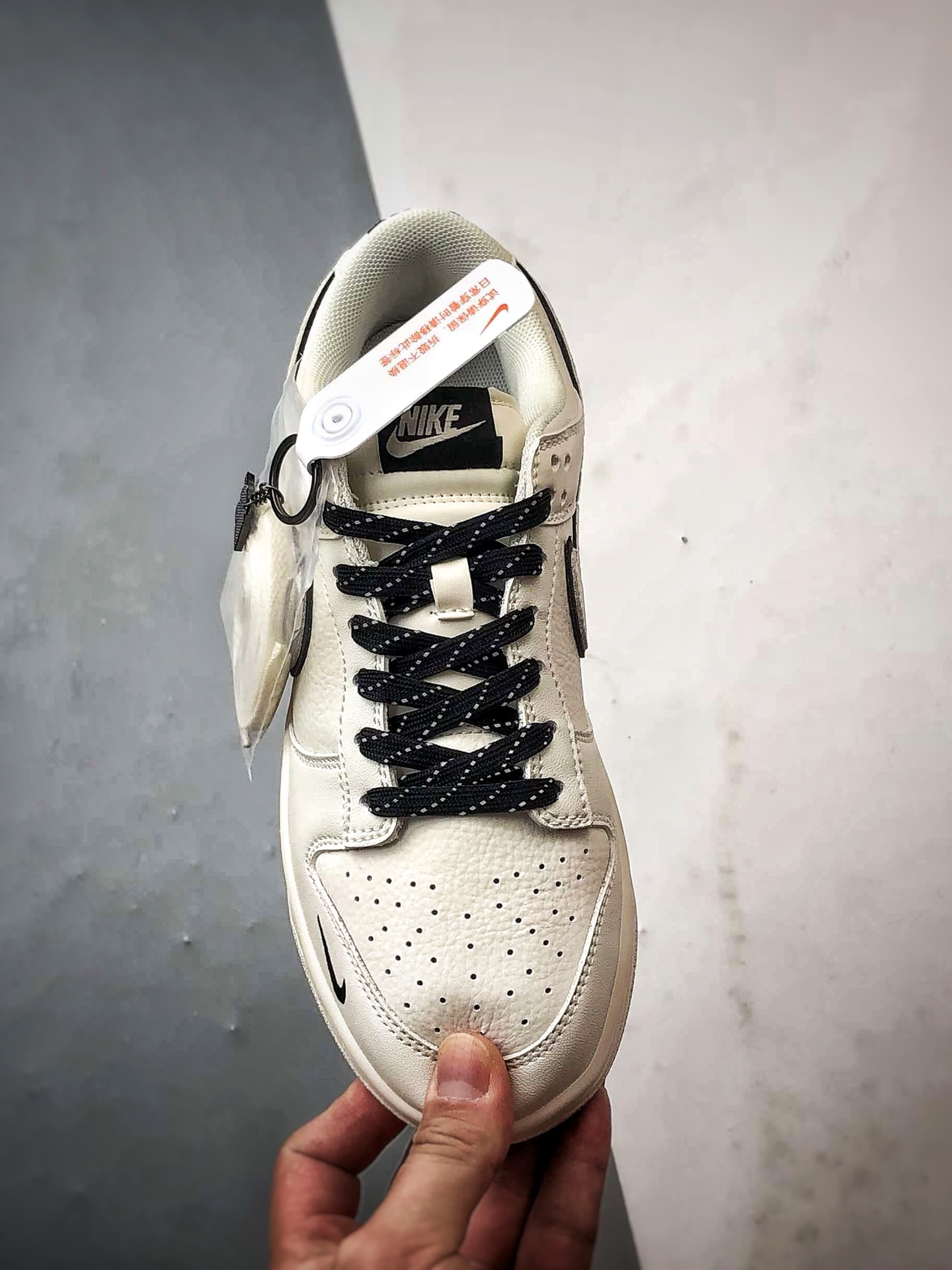 NK Dunk Low Retro ”DIY高端定制” 3M米白黑反光 低帮休闲运动板鞋 CS1688-115