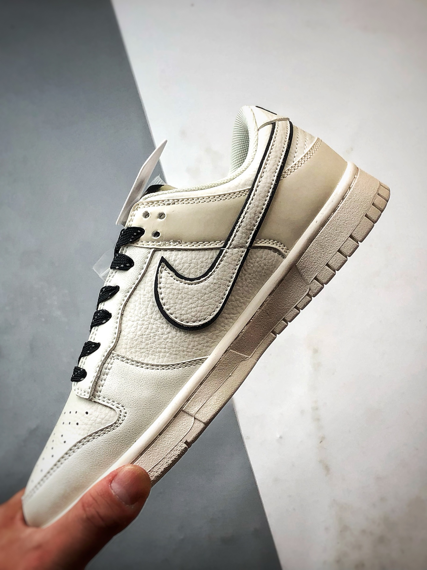 NK Dunk Low Retro ”DIY高端定制” 3M米白黑反光 低帮休闲运动板鞋 CS1688-115