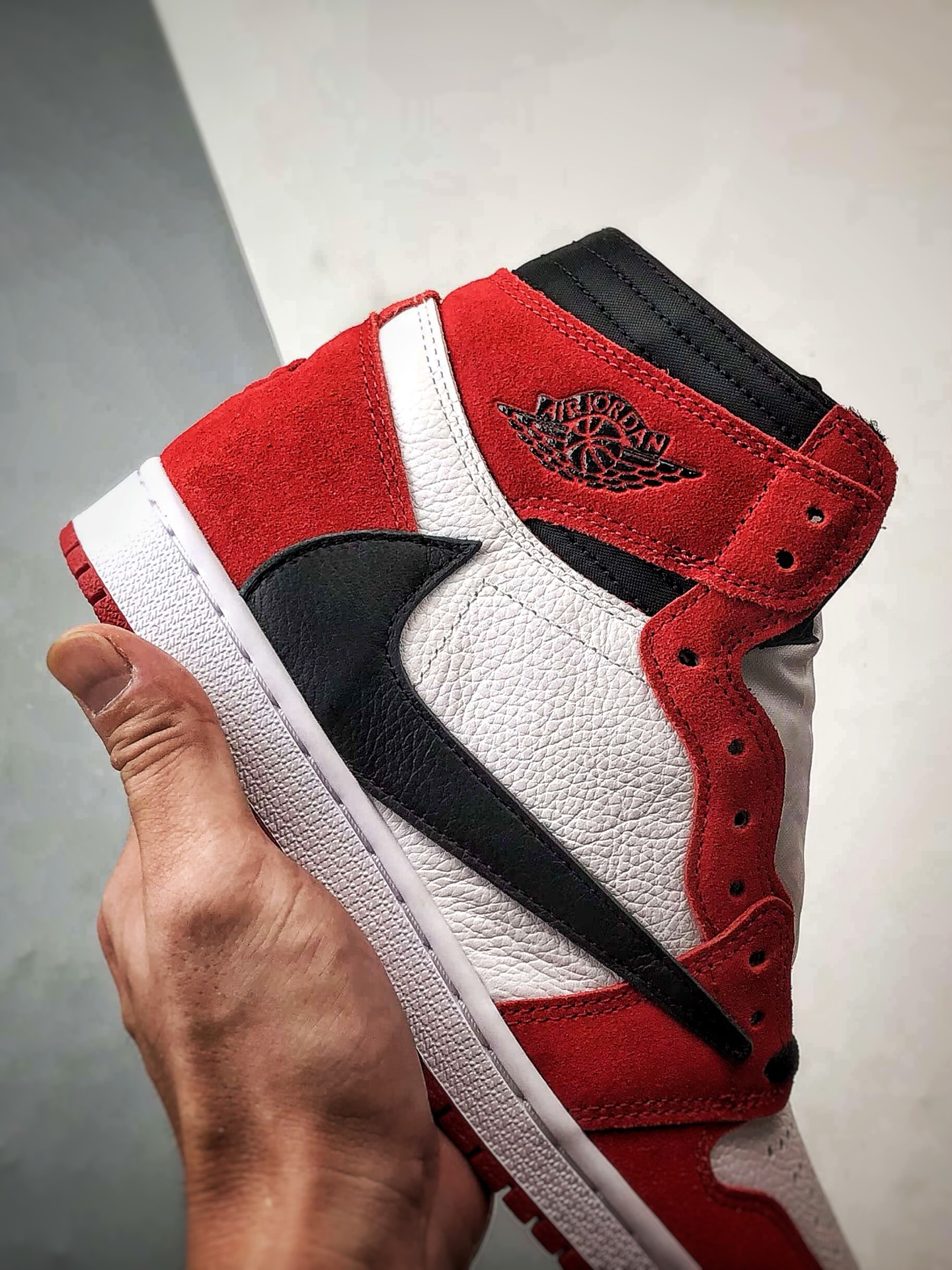 Travis Scott x Air Jordan AJ1 High SP TS 联名红白倒钩高帮 DH3277-601