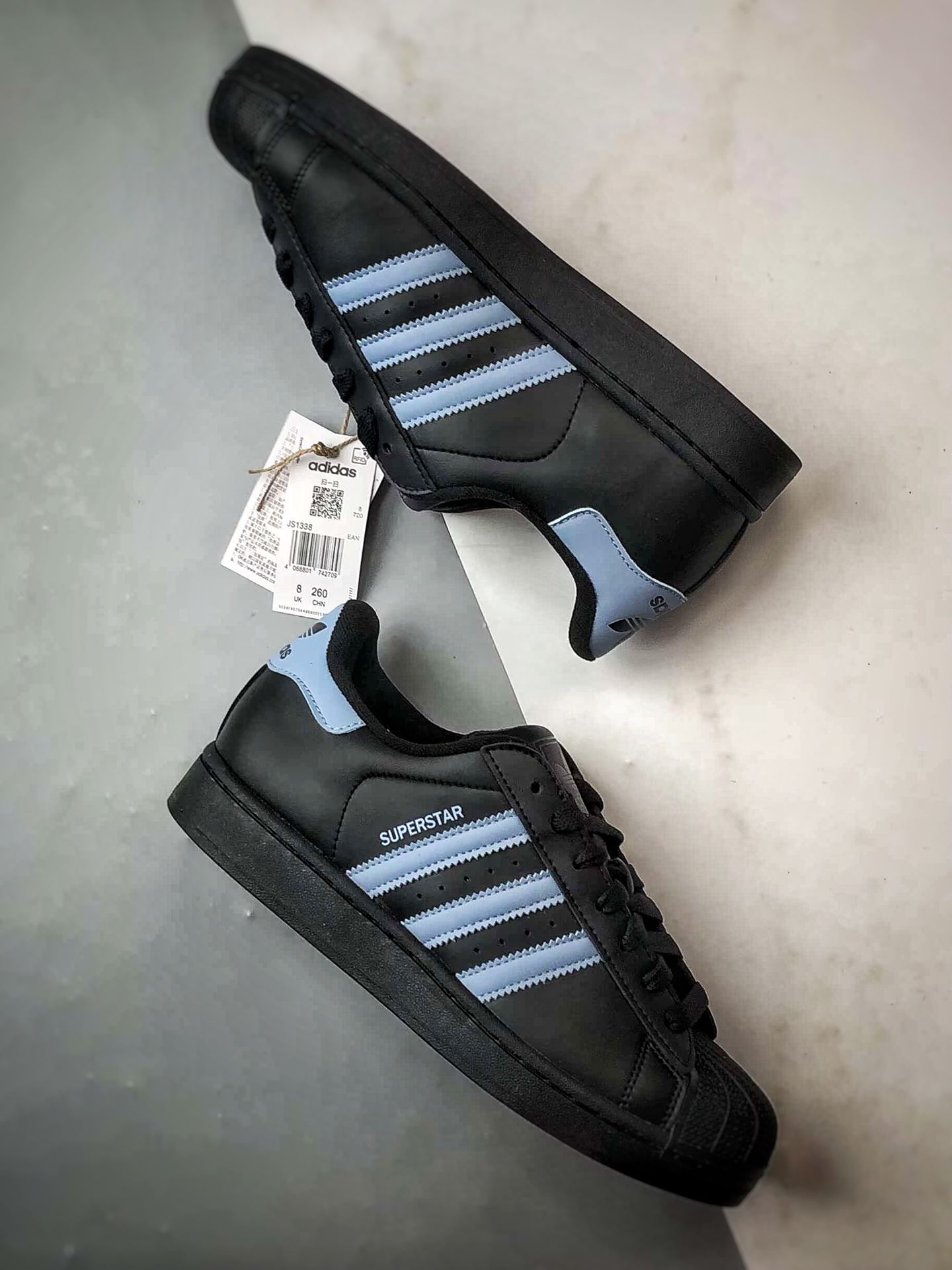 AD Originals Super 2 黑蓝色贝壳头 JS1338