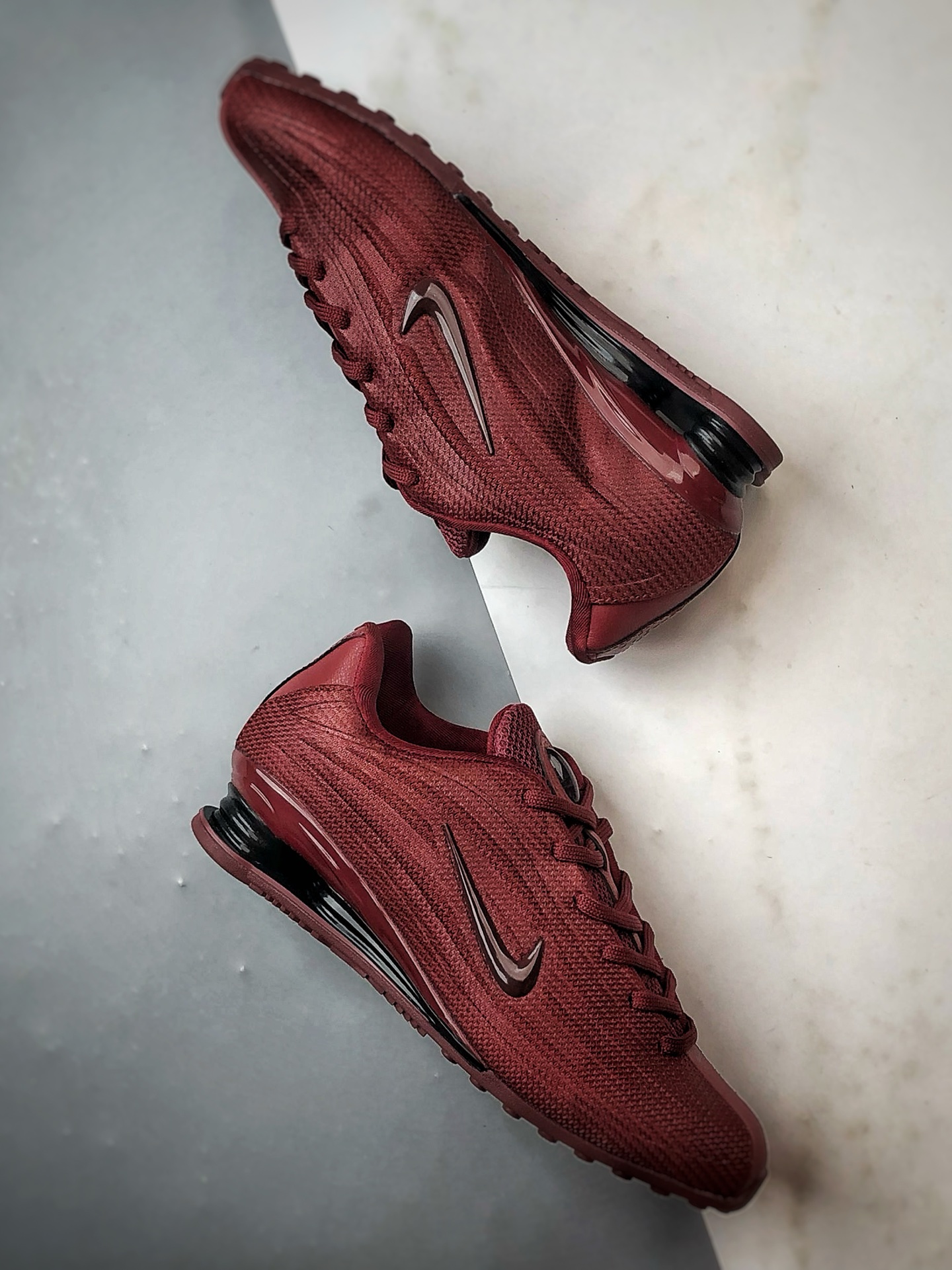 NK Shox Z系列 酒红色 气柱科技风舒适生活休闲鞋 HQ7540-600