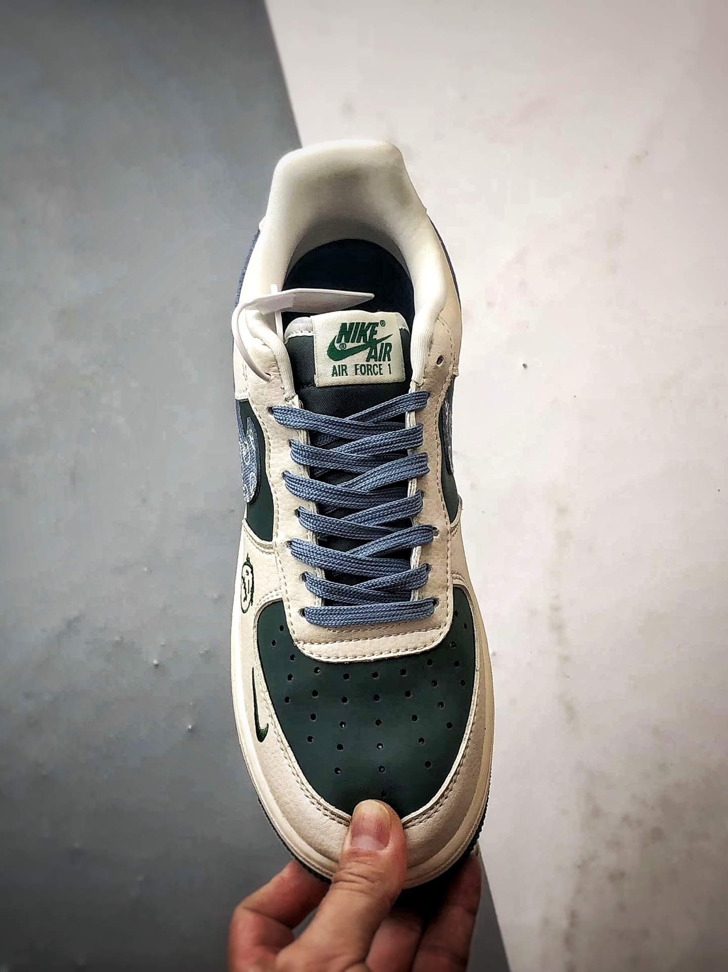 Gucci x Air Force 1 Low 米绿织布蓝钩 DD1982-300