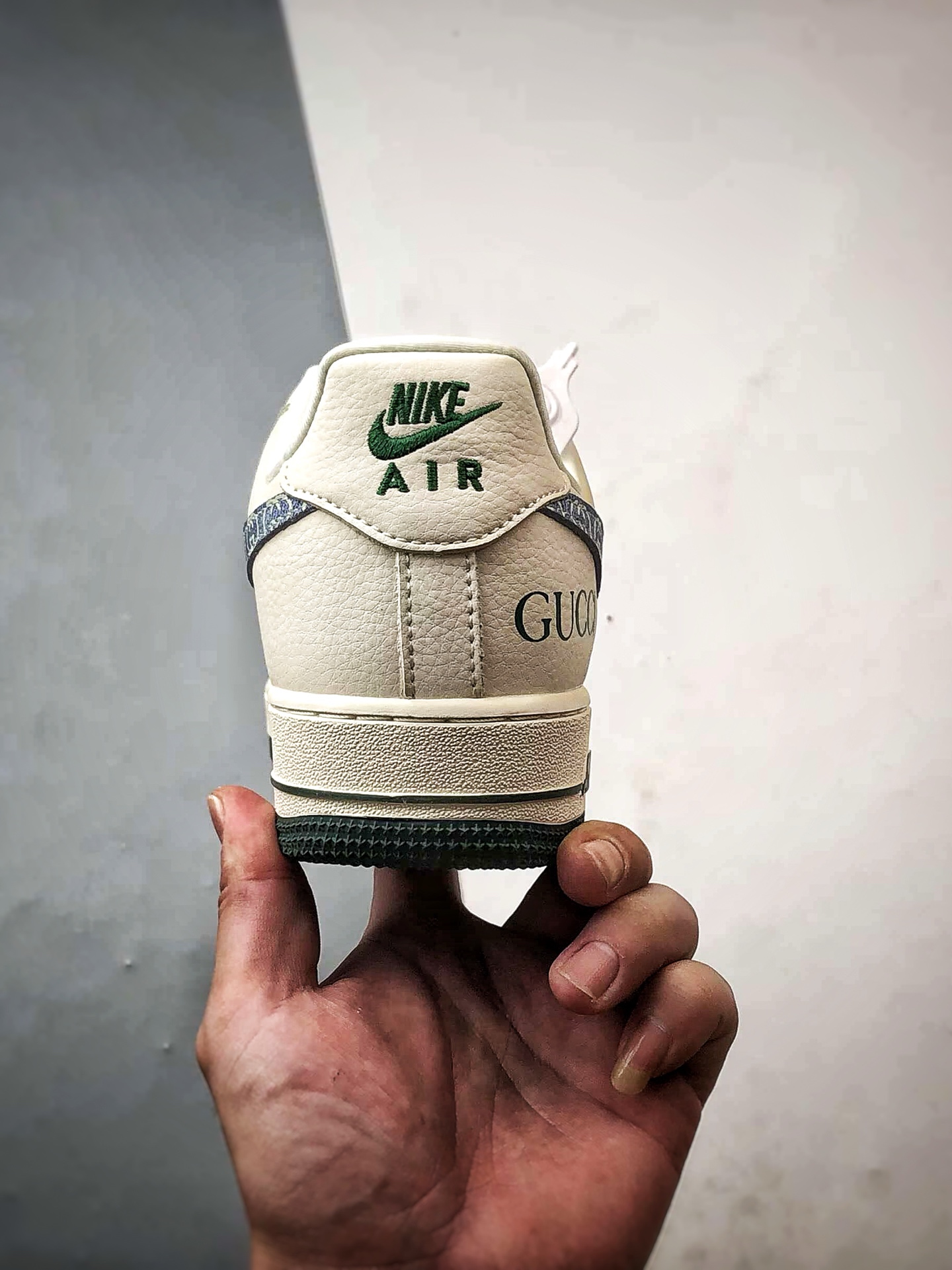 Gucci x Air Force 1 Low 米绿织布蓝钩 DD1982-300