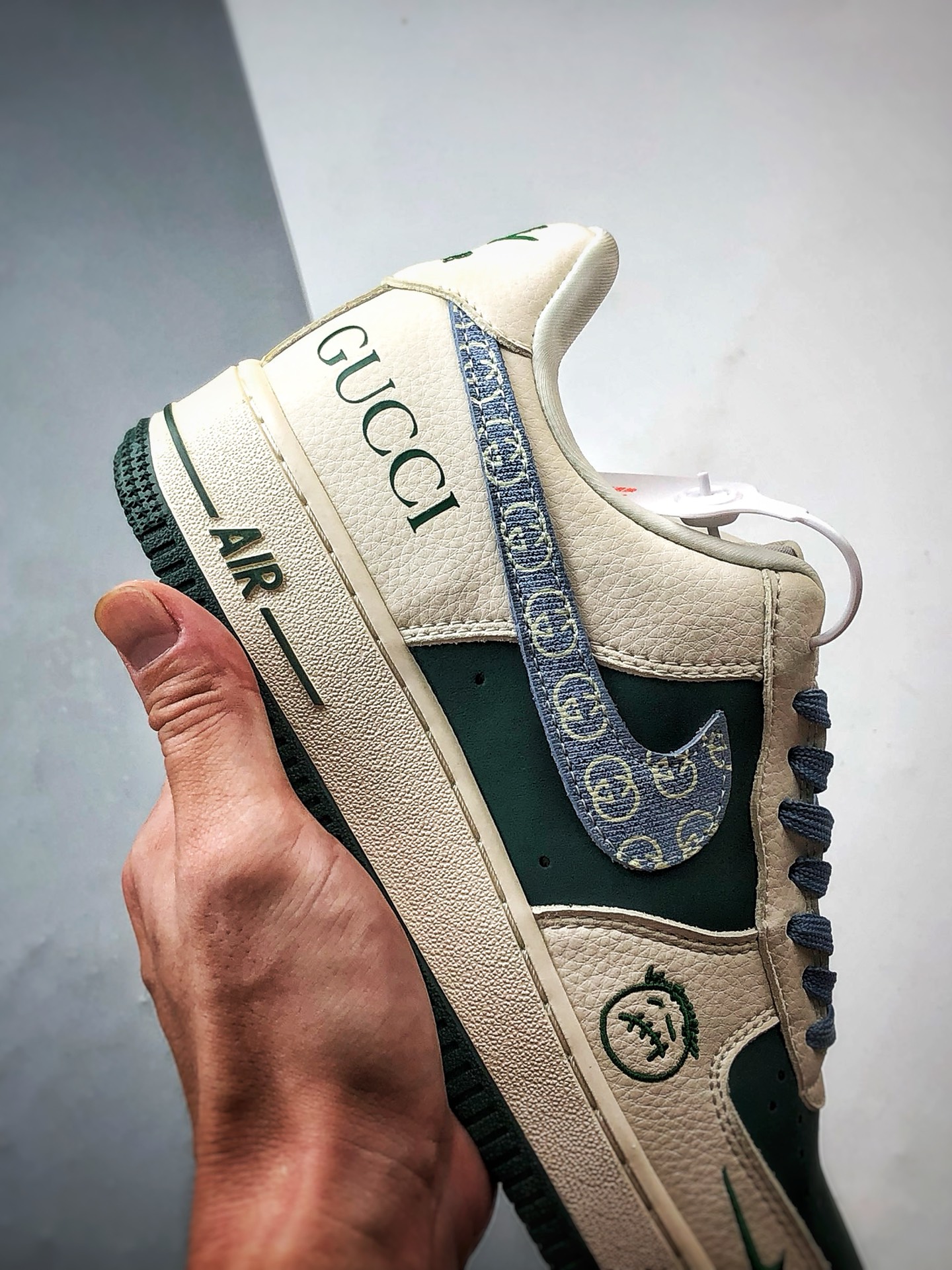 Gucci x Air Force 1 Low 米绿织布蓝钩 DD1982-300