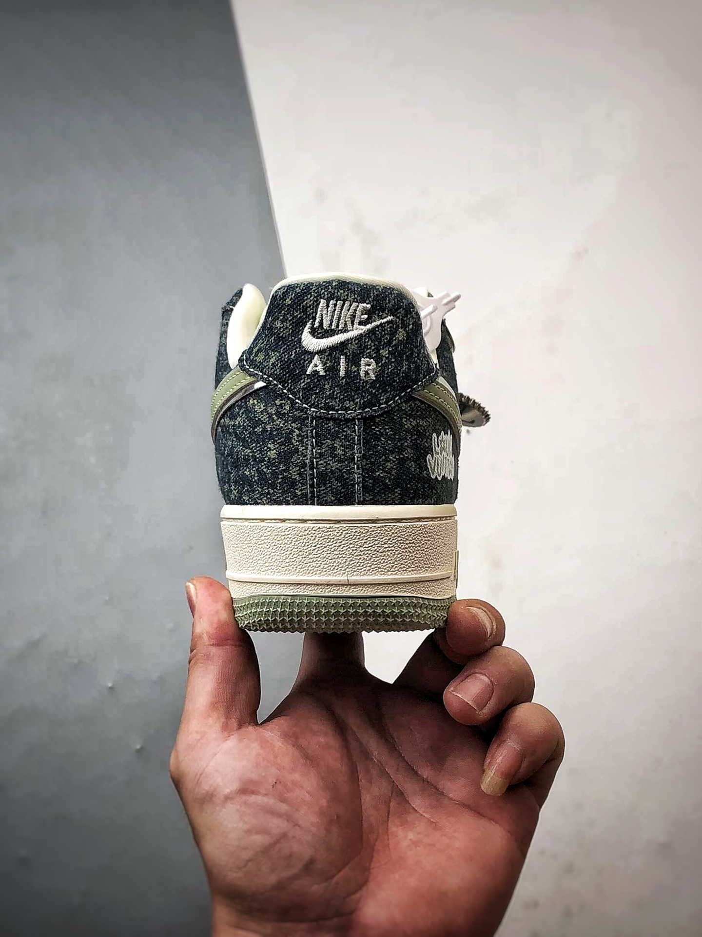 LVx Air Force 1 Low 牛仔拼接反光绿钩 DX1888-098