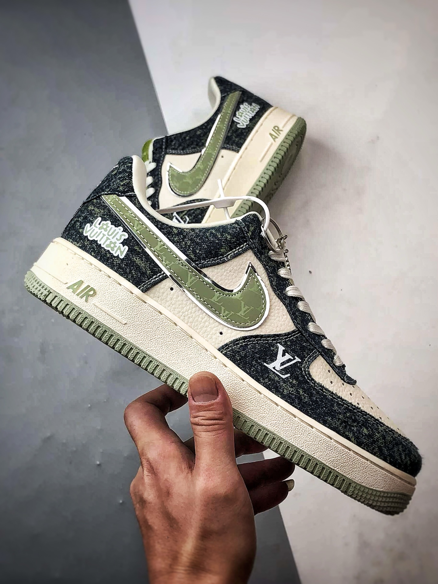 LVx Air Force 1 Low 牛仔拼接反光绿钩 DX1888-098