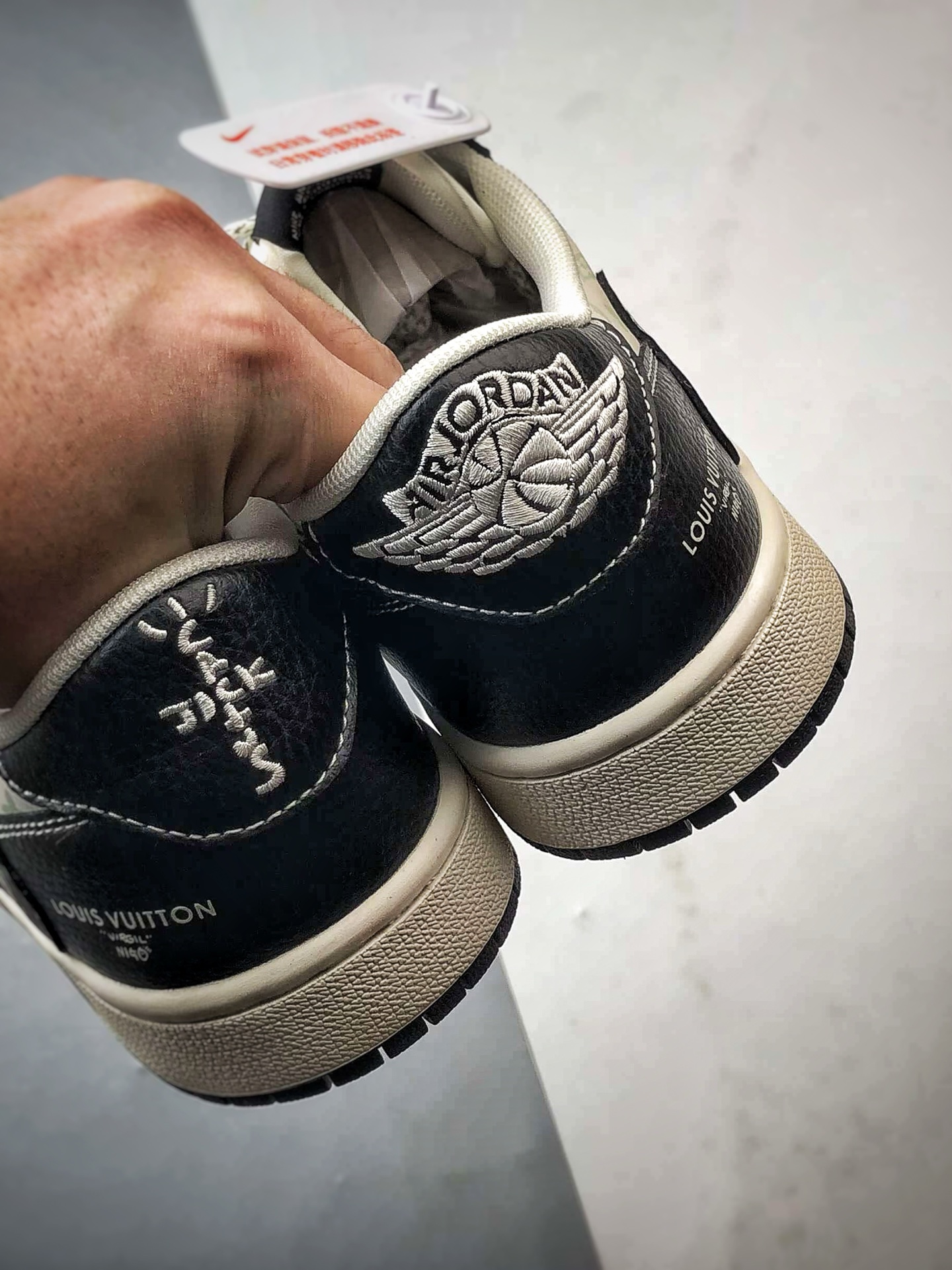 290 Air Jordan 1 Low ”高端定制” LV印花米白黑倒钩 CX5050-Y29