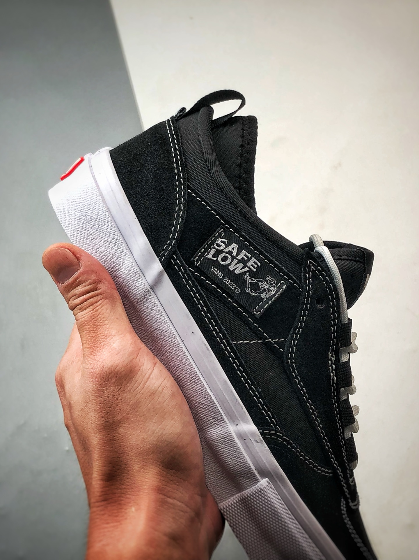 180 Vans Skate Safe Low 黑白 哈弗低帮轻便滑板鞋 VN000EEHBKA