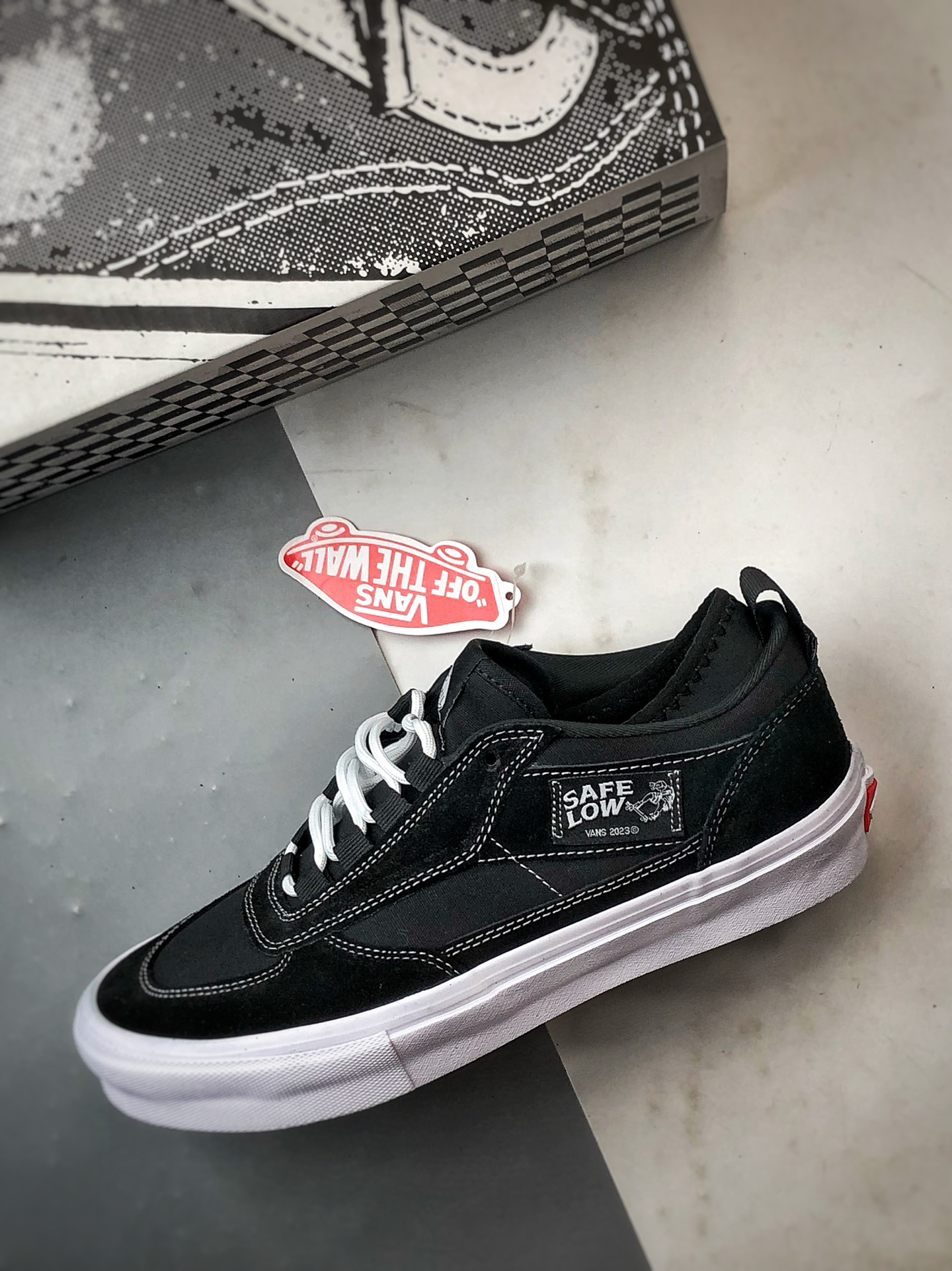180 Vans Skate Safe Low 黑白 哈弗低帮轻便滑板鞋 VN000EEHBKA