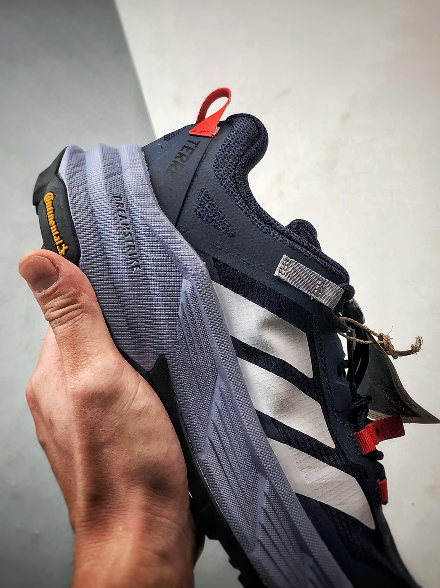 190 AD Terrex X Free Hiker GTX Shoes 深蓝 户外防水透湿透汽运动登山徒步鞋 HQ4866