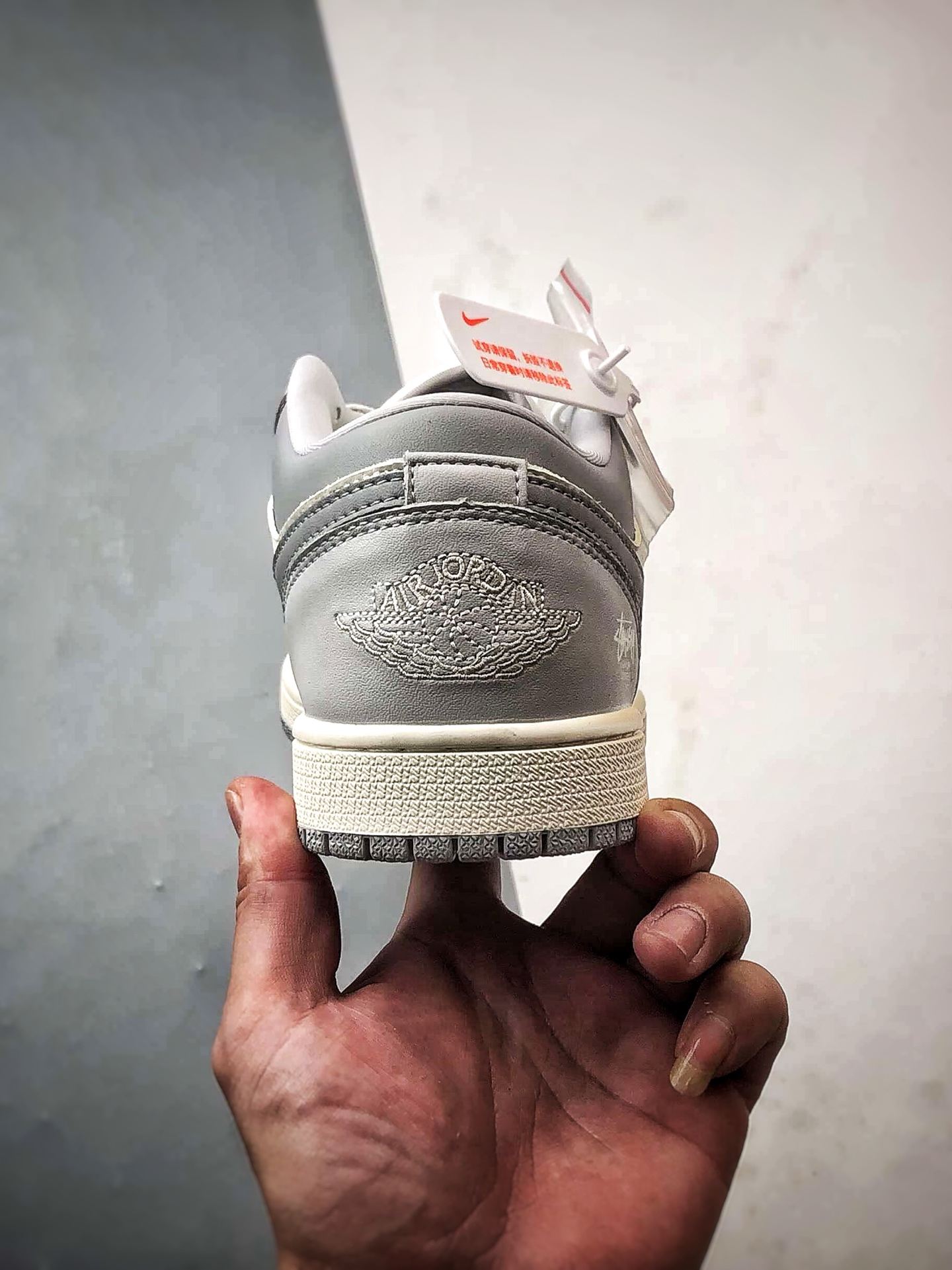 290 Air Jordan 1 Low ”高端定制” 斯图西涂鸦米白灰 QD1988-006