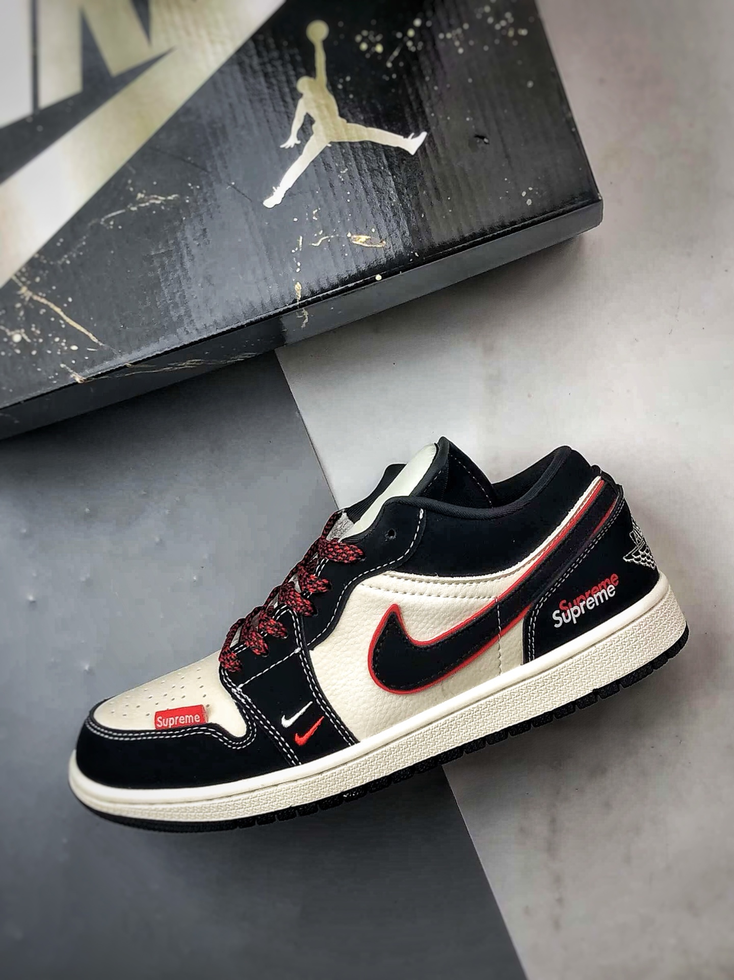 290 Air Jordan 1 Low ”高端定制” Sup黑白红 QJ2025-002