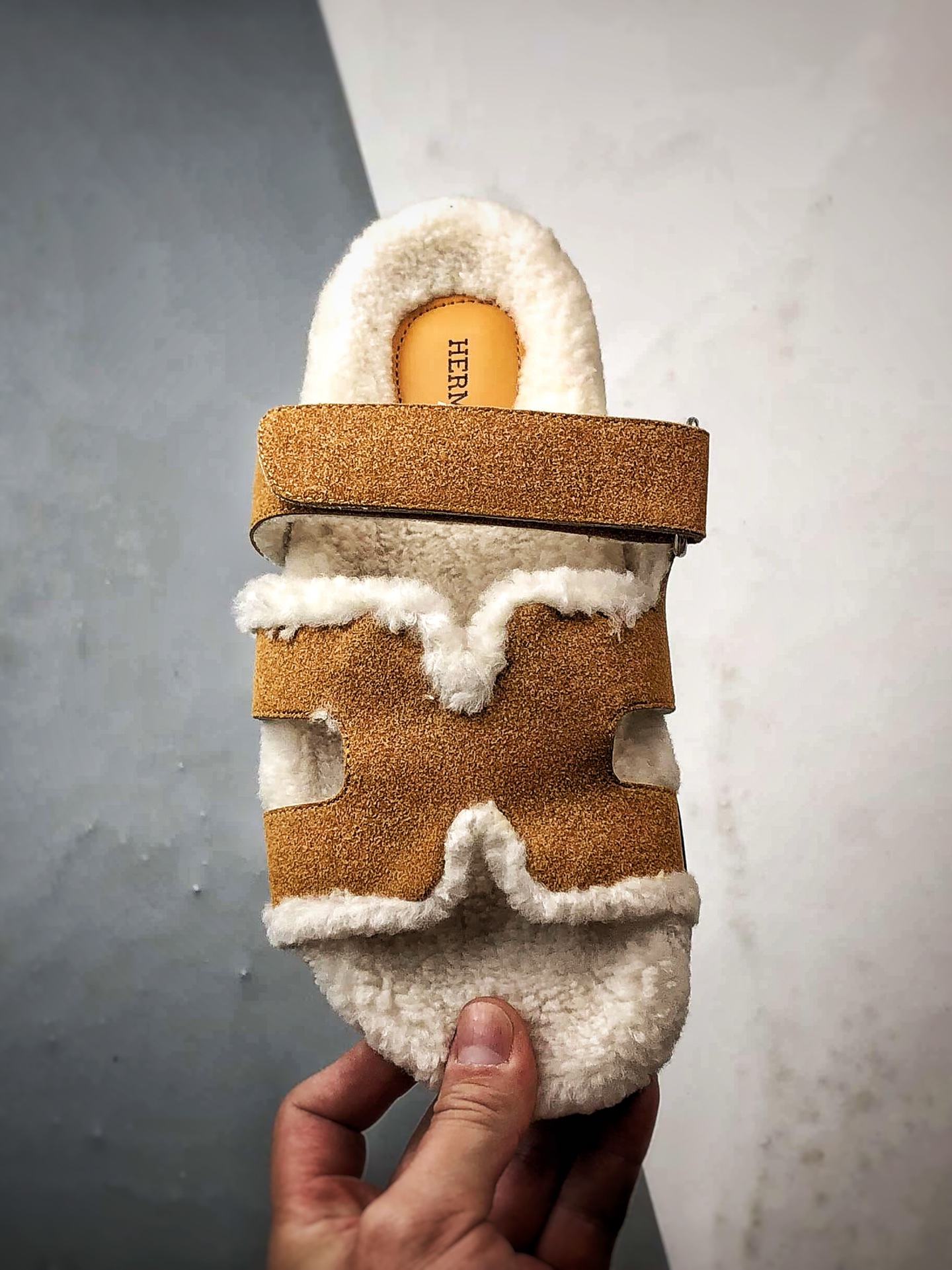 200 Hermes/爱马仕 经典二舅羊毛拖 黄色 小红书爆款火爆来袭