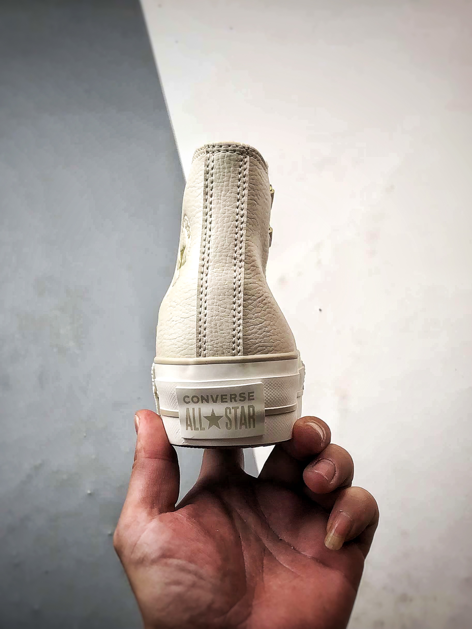 140 Converse All LIFT 奶白色 匡威新款 厚底皮面高帮休闲板鞋 A14517C