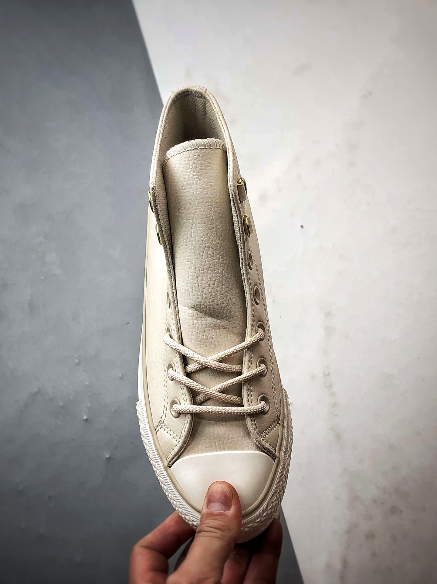 140 Converse All LIFT 奶白色 匡威新款 厚底皮面高帮休闲板鞋 A14517C