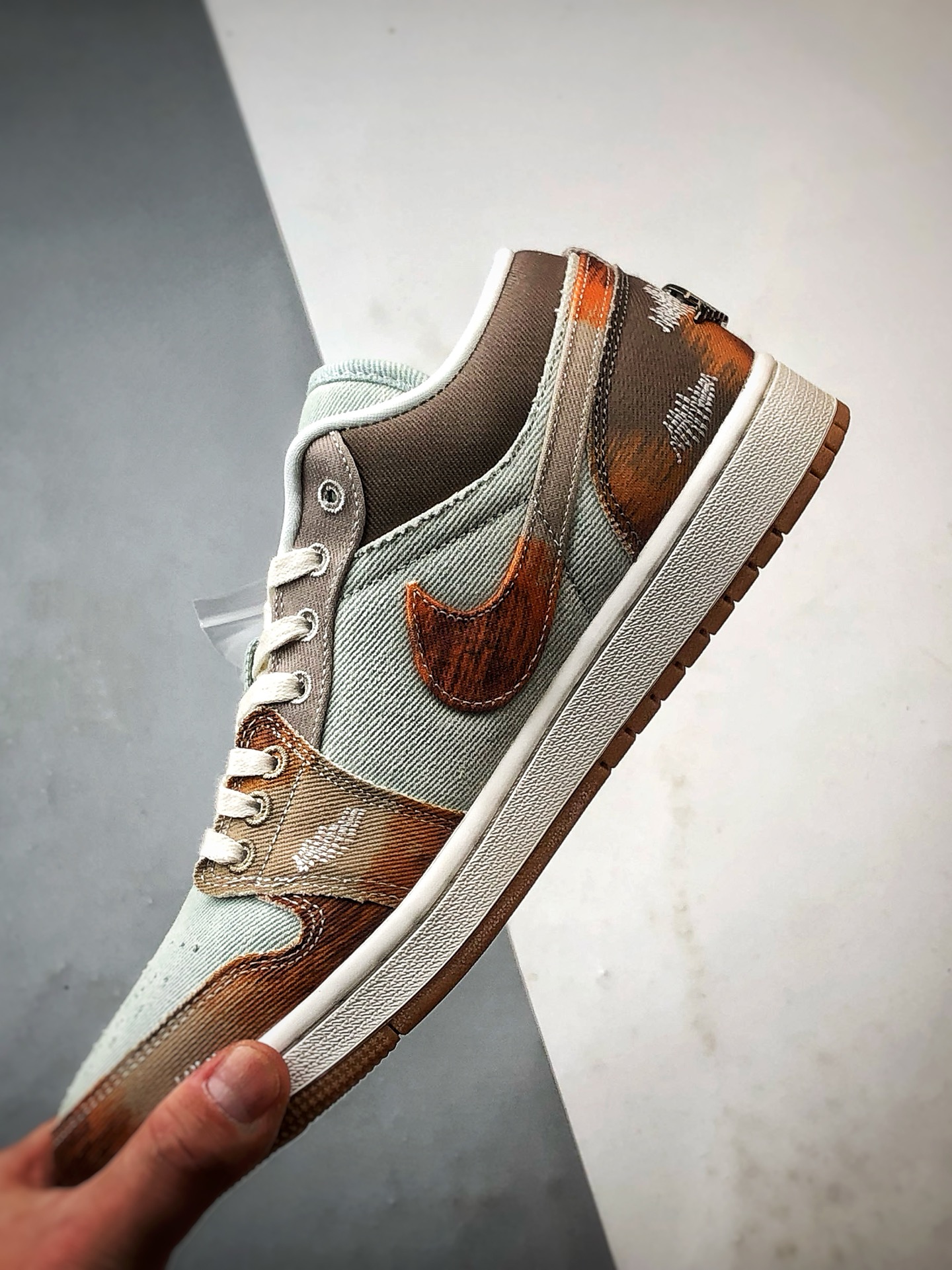 200 Air Jordan 1 Low 做旧帆布蓝棕 IM6664-991