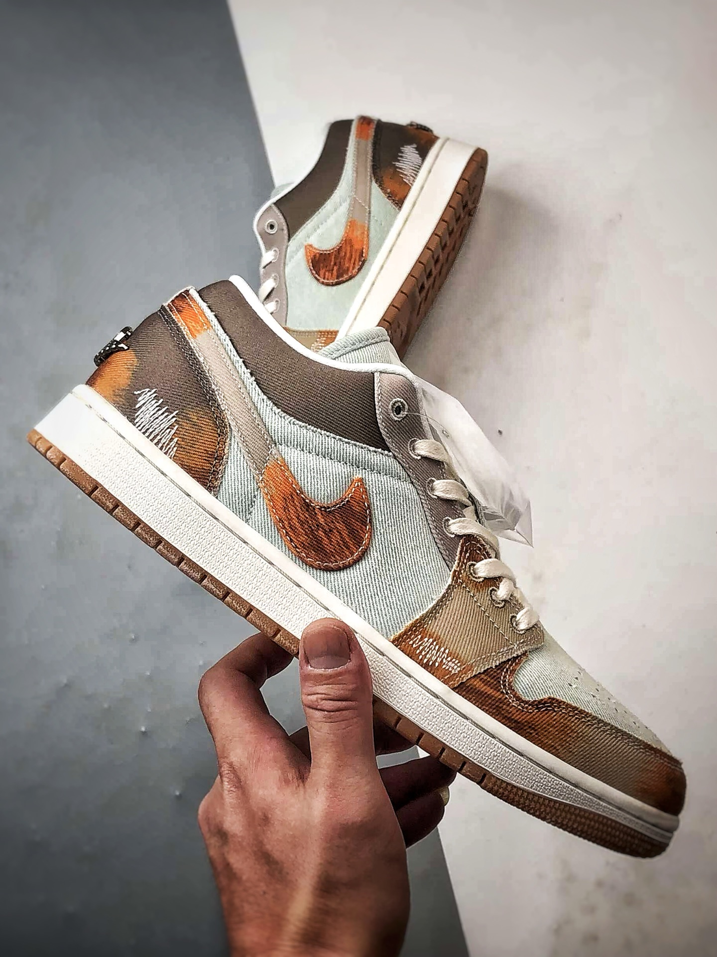 200 Air Jordan 1 Low 做旧帆布蓝棕 IM6664-991