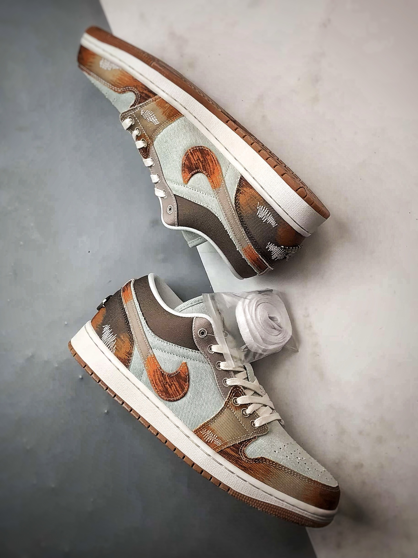 200 Air Jordan 1 Low 做旧帆布蓝棕 IM6664-991