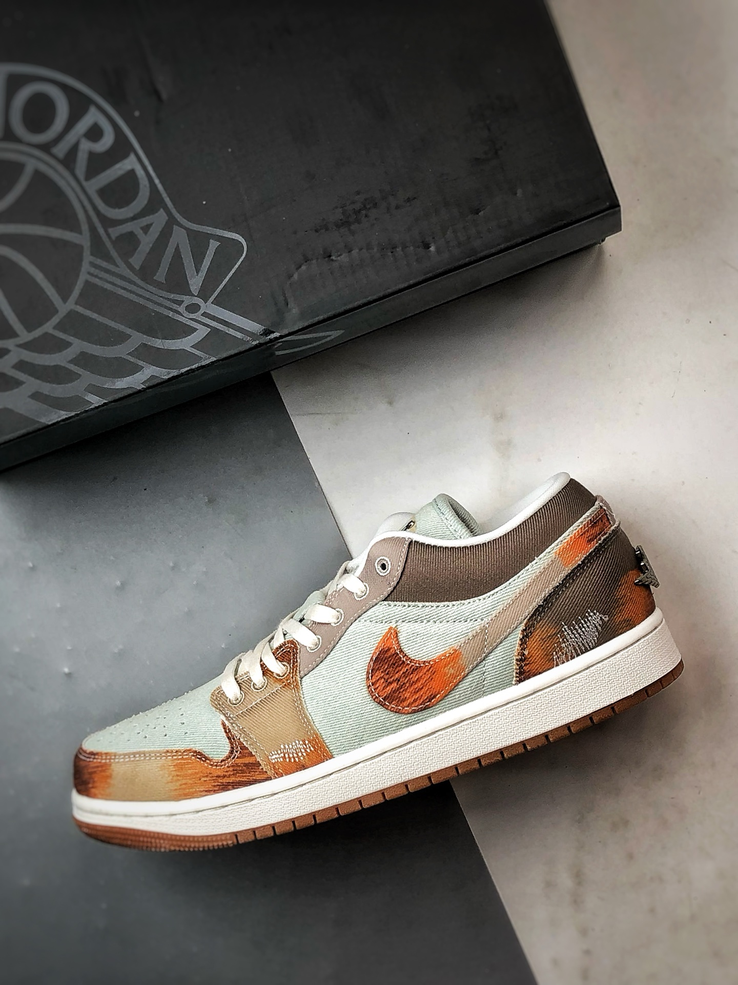 200 Air Jordan 1 Low 做旧帆布蓝棕 IM6664-991