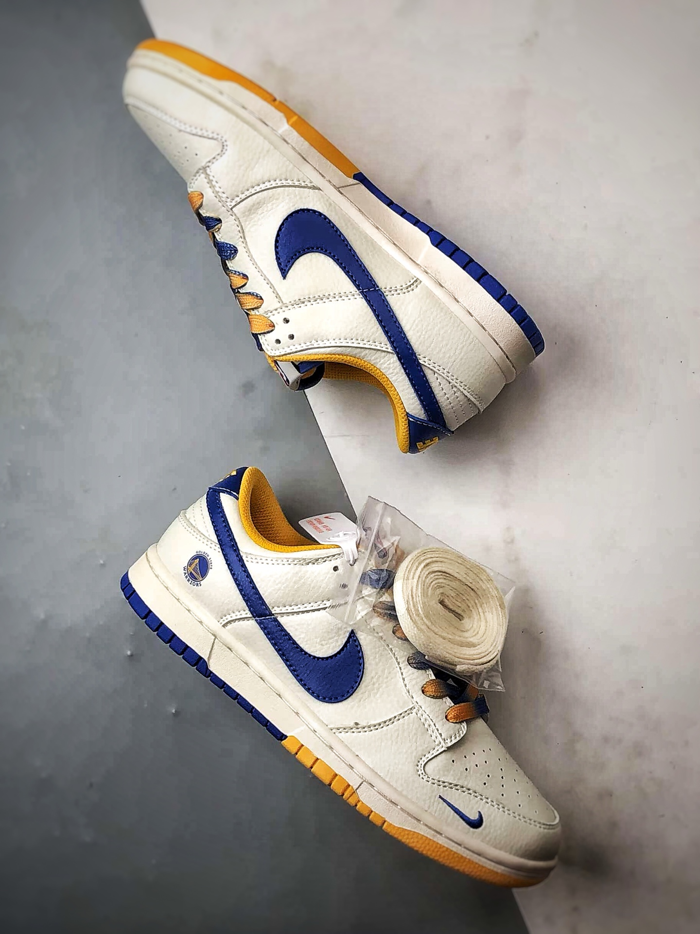 290 NK Dunk Low Retro ”DIY高端定制” 勇士队白蓝黄 低帮休闲运动板鞋 CS1688-108