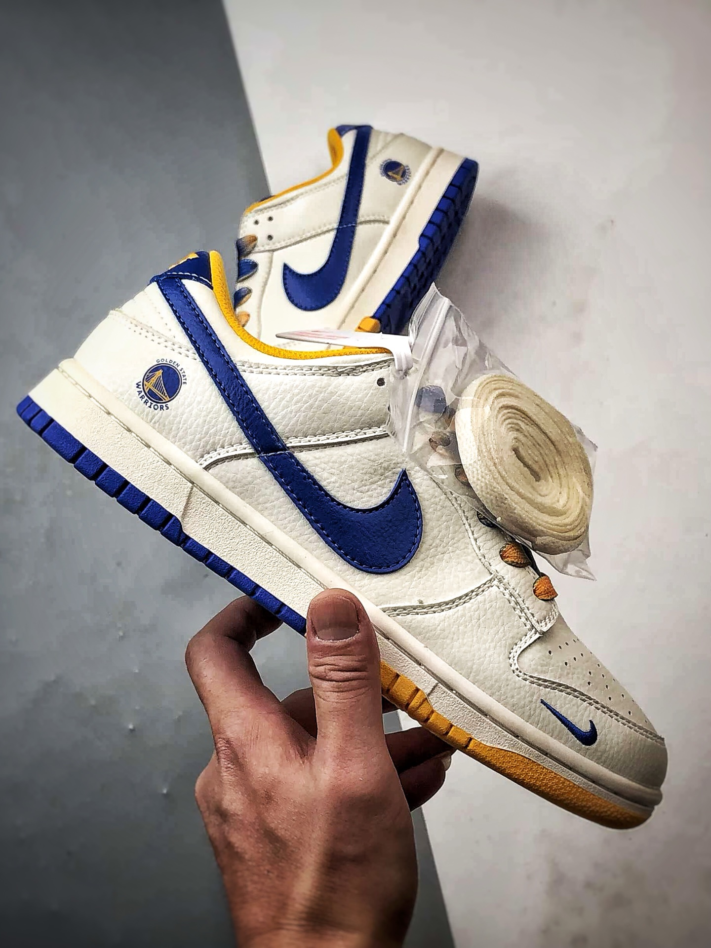 290 NK Dunk Low Retro ”DIY高端定制” 勇士队白蓝黄 低帮休闲运动板鞋 CS1688-108