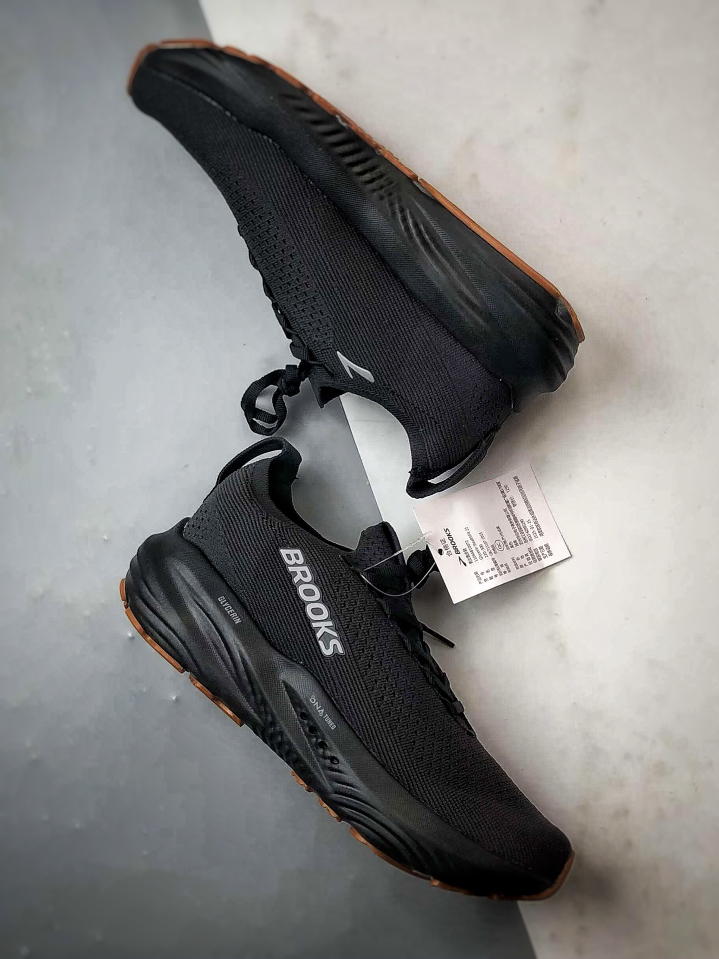 200 Brooks/布鲁克斯 Glycerin StealthFit 22 黑色 甘油22代缓震马拉松氮气慢跑鞋