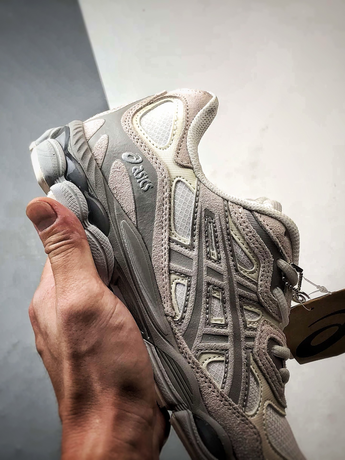 220 Asics Gel-N 复古单品 浅灰 亚瑟士新款厚底街头运动休闲鞋 1203A739-100