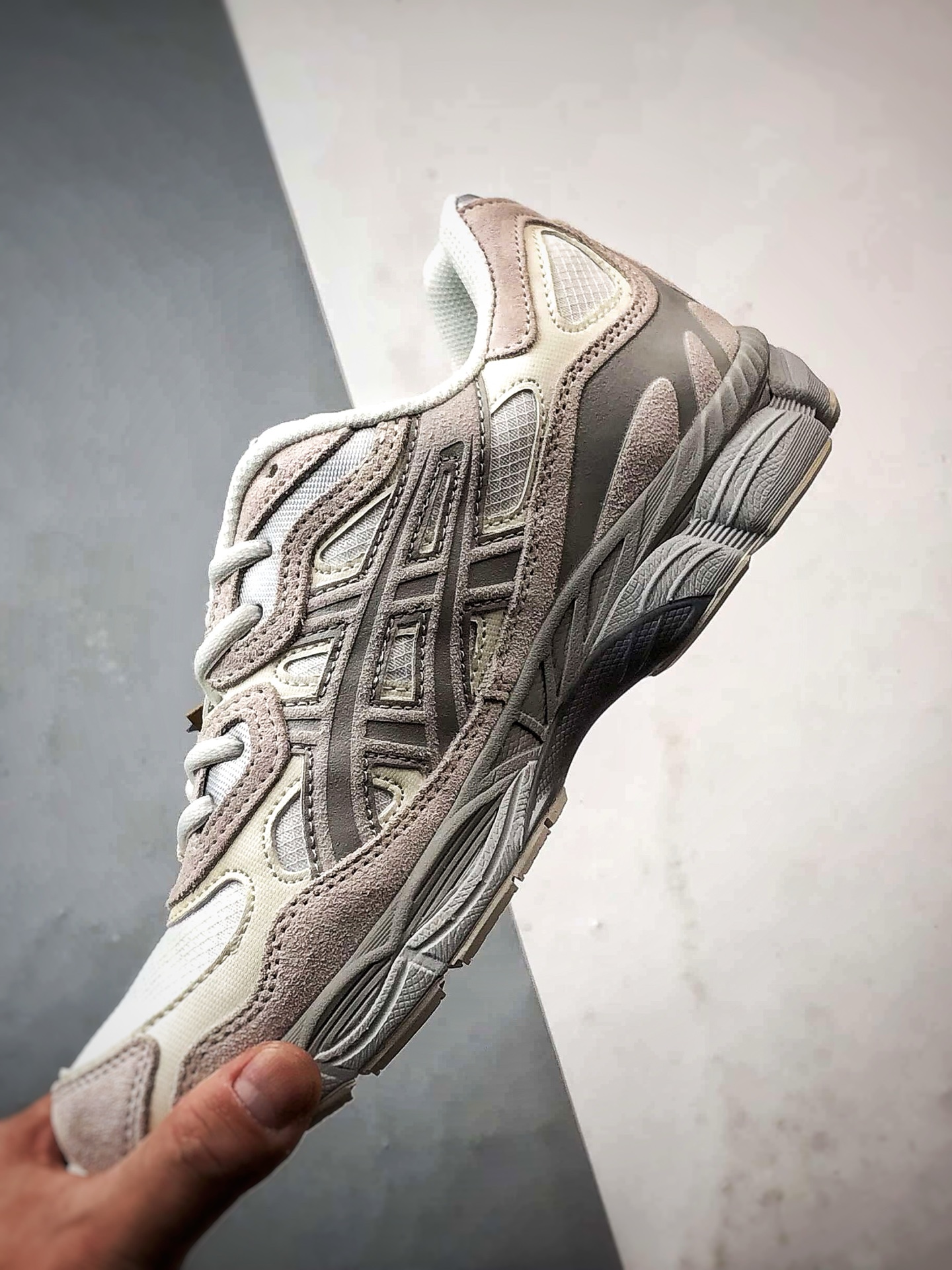 220 Asics Gel-N 复古单品 浅灰 亚瑟士新款厚底街头运动休闲鞋 1203A739-100