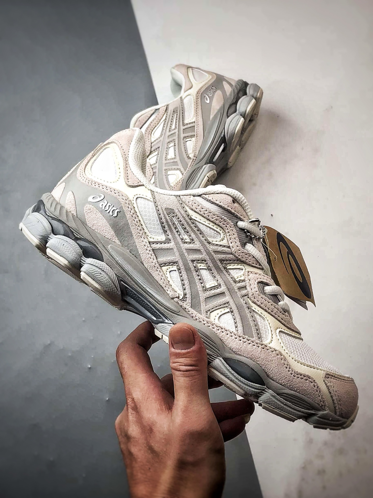 220 Asics Gel-N 复古单品 浅灰 亚瑟士新款厚底街头运动休闲鞋 1203A739-100