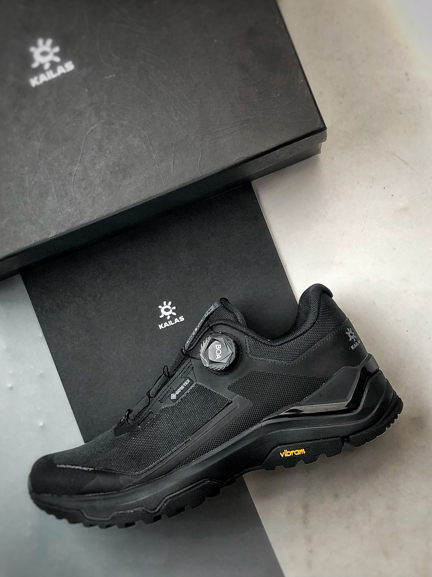 凯乐石KAILAS 界山GTX BOA 墨黑 户外低帮防水登山徒步鞋