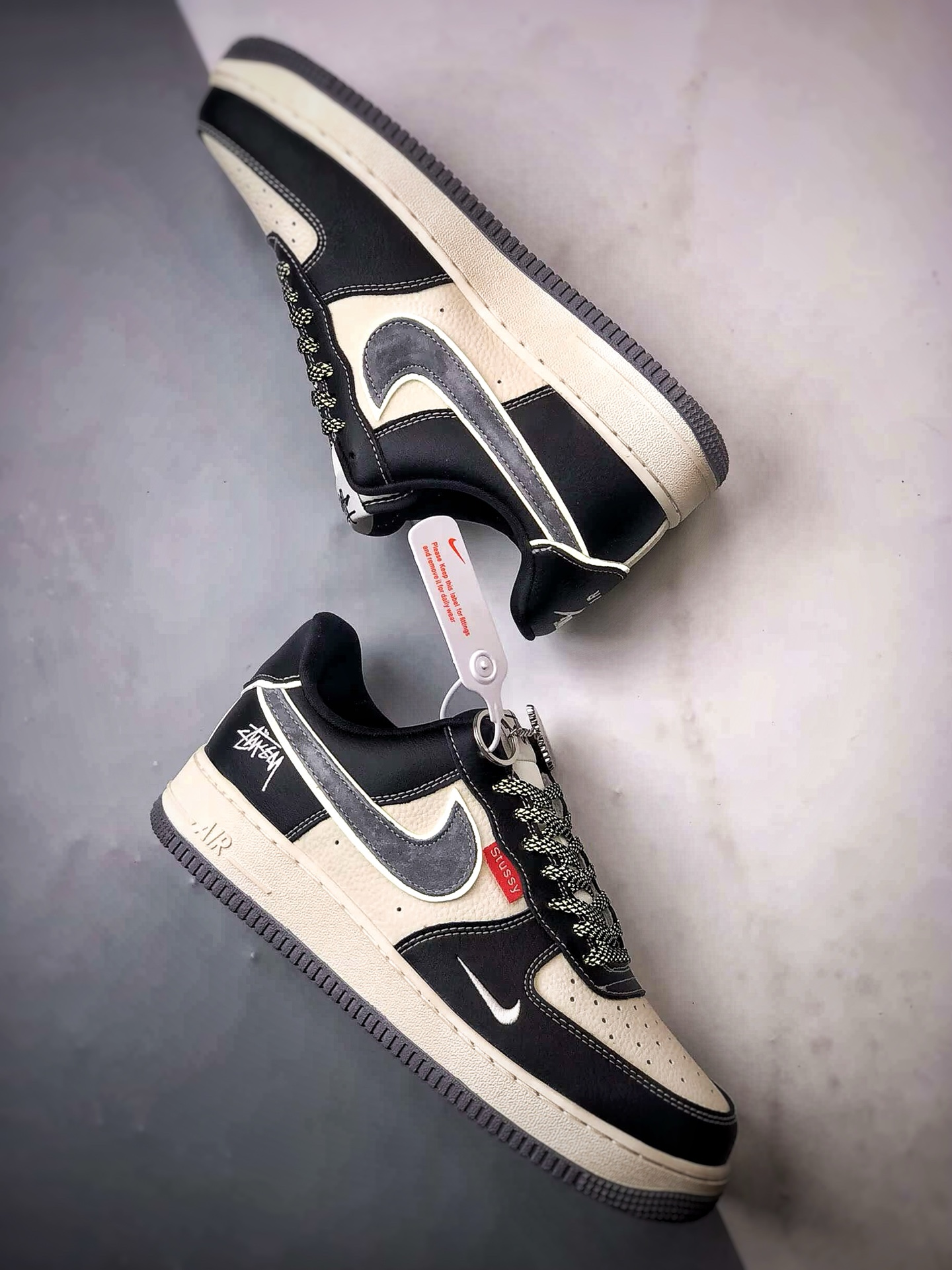Stussy x Air Force 1 Low 米黑灰 DF0188-102