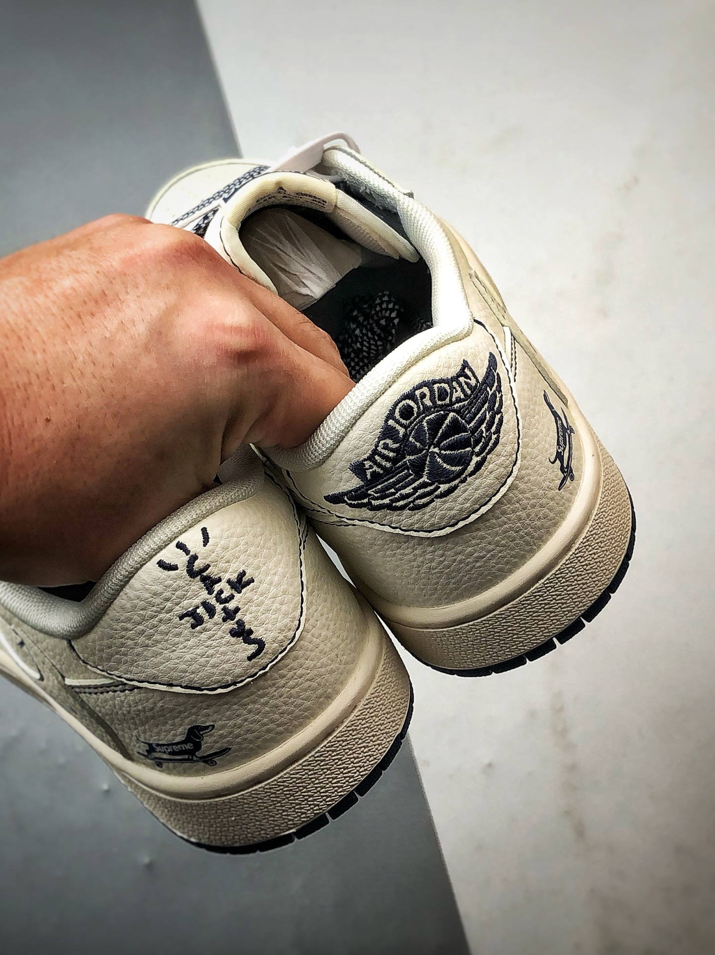 Air Jordan 1 Low ”高端定制” Sup米白藏蓝倒钩 XD0798-308