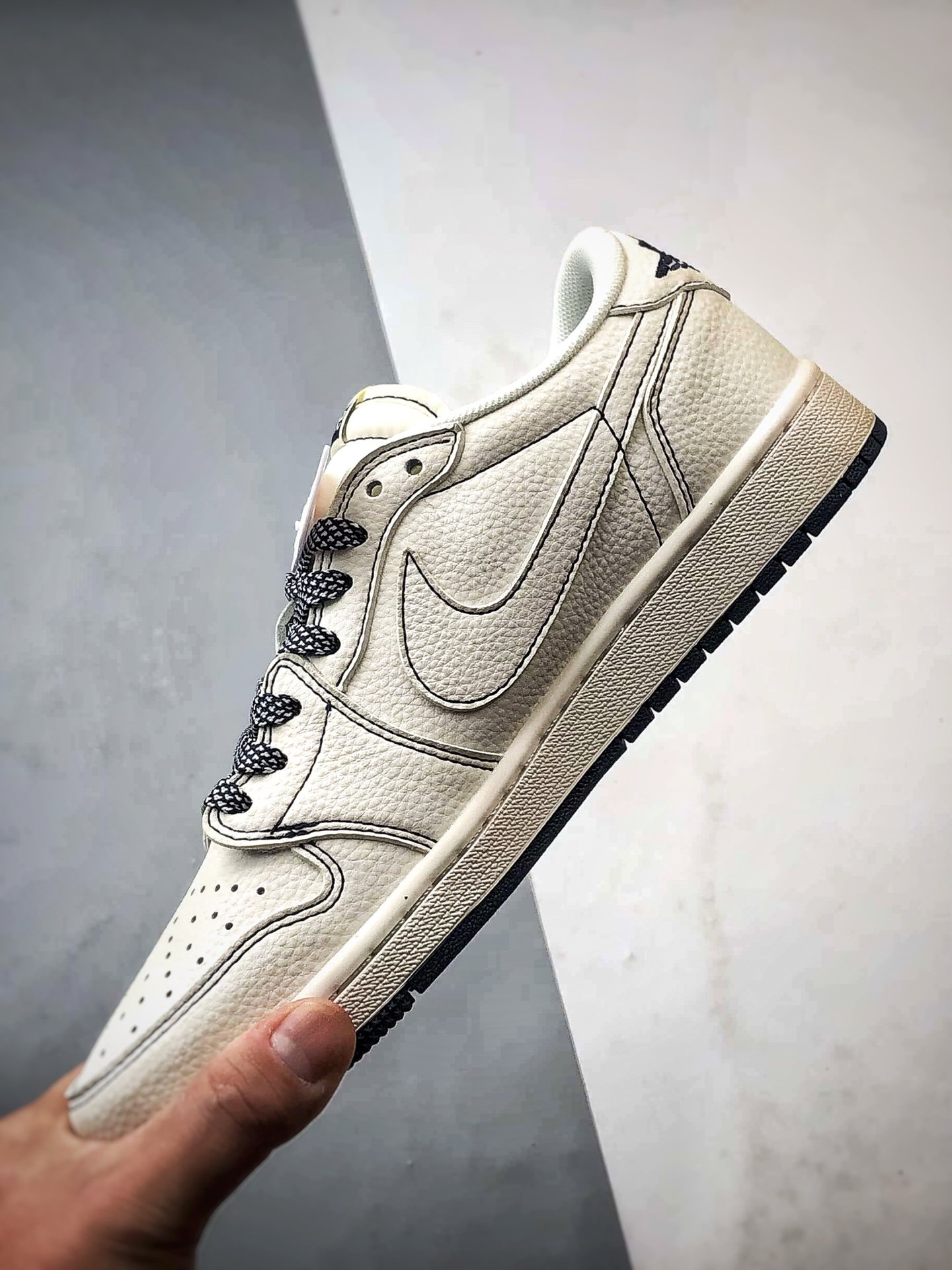 Air Jordan 1 Low ”高端定制” Sup米白藏蓝倒钩 XD0798-308