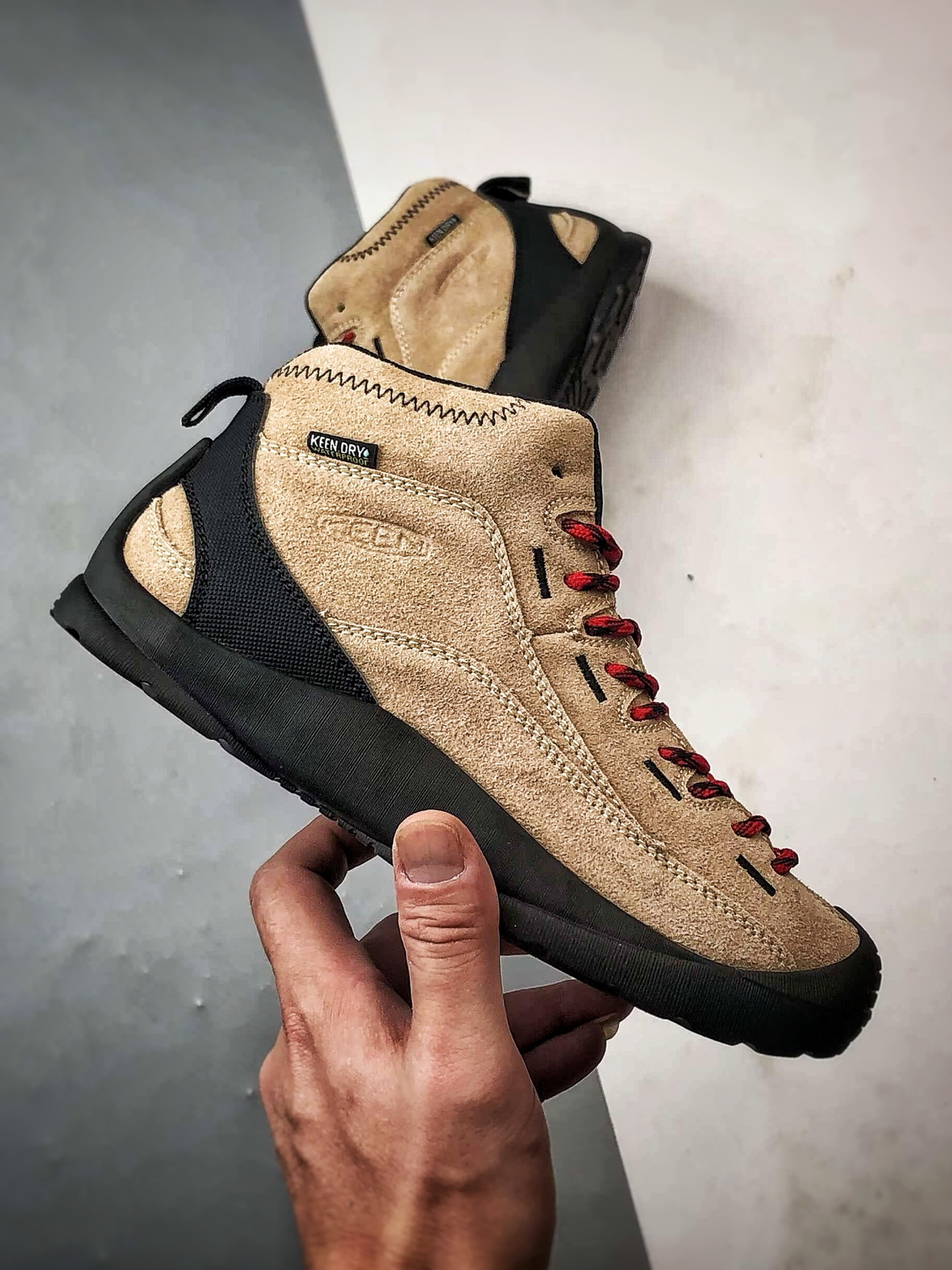 240 Keen/科恩 Jasper Mid 棕色 复古中帮系带户外风登山徒步鞋